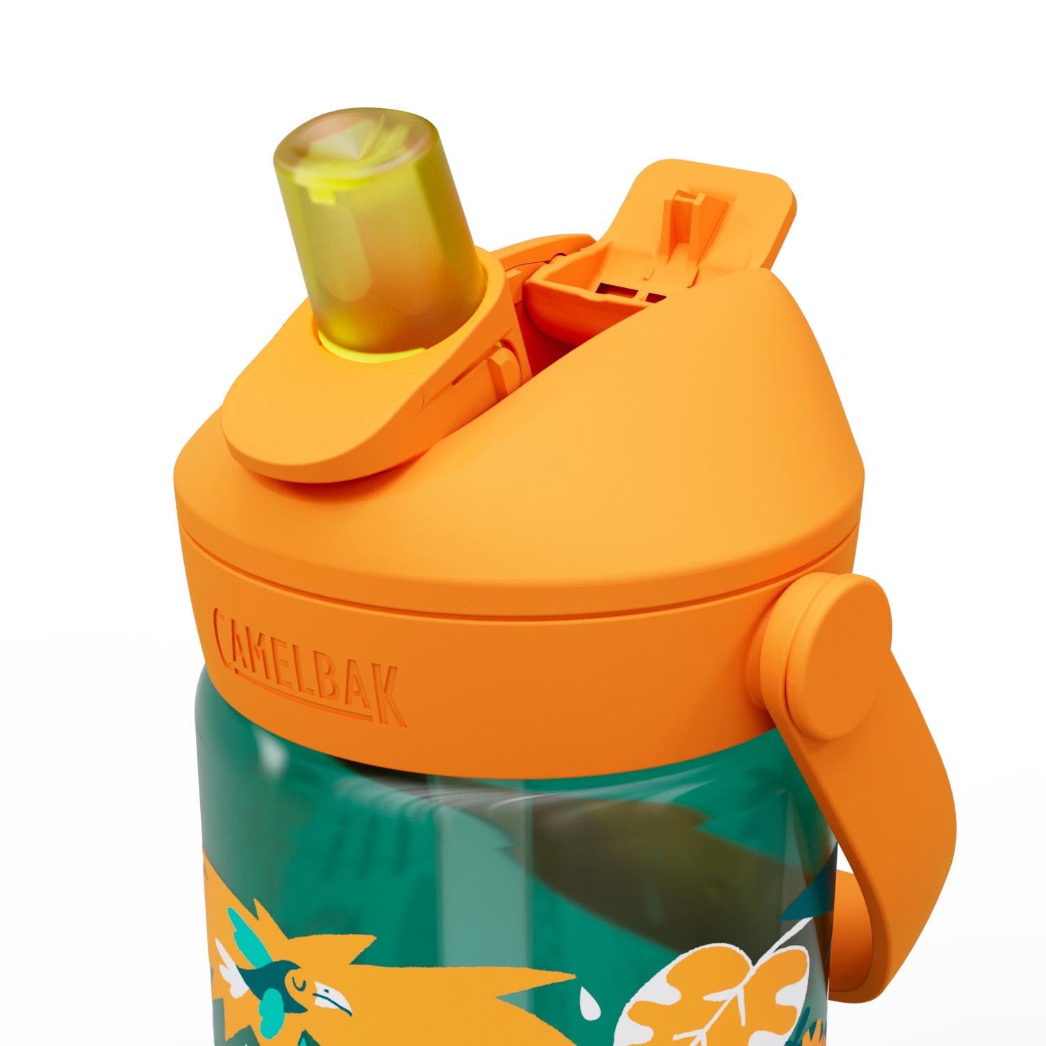 Thrive Flip Straw Kids 0.4l jungle animals in Mehrfarbig präsentiert im Onlineshop von KAQTU Design AG. Trinkflasche ist von Camelbak