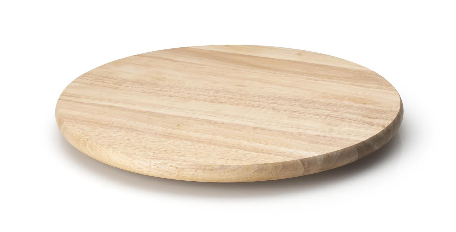 SALTO Drehplatte, Gummibaumholz in Braun präsentiert im Onlineshop von KAQTU Design AG. Schneidbrett ist von Continenta