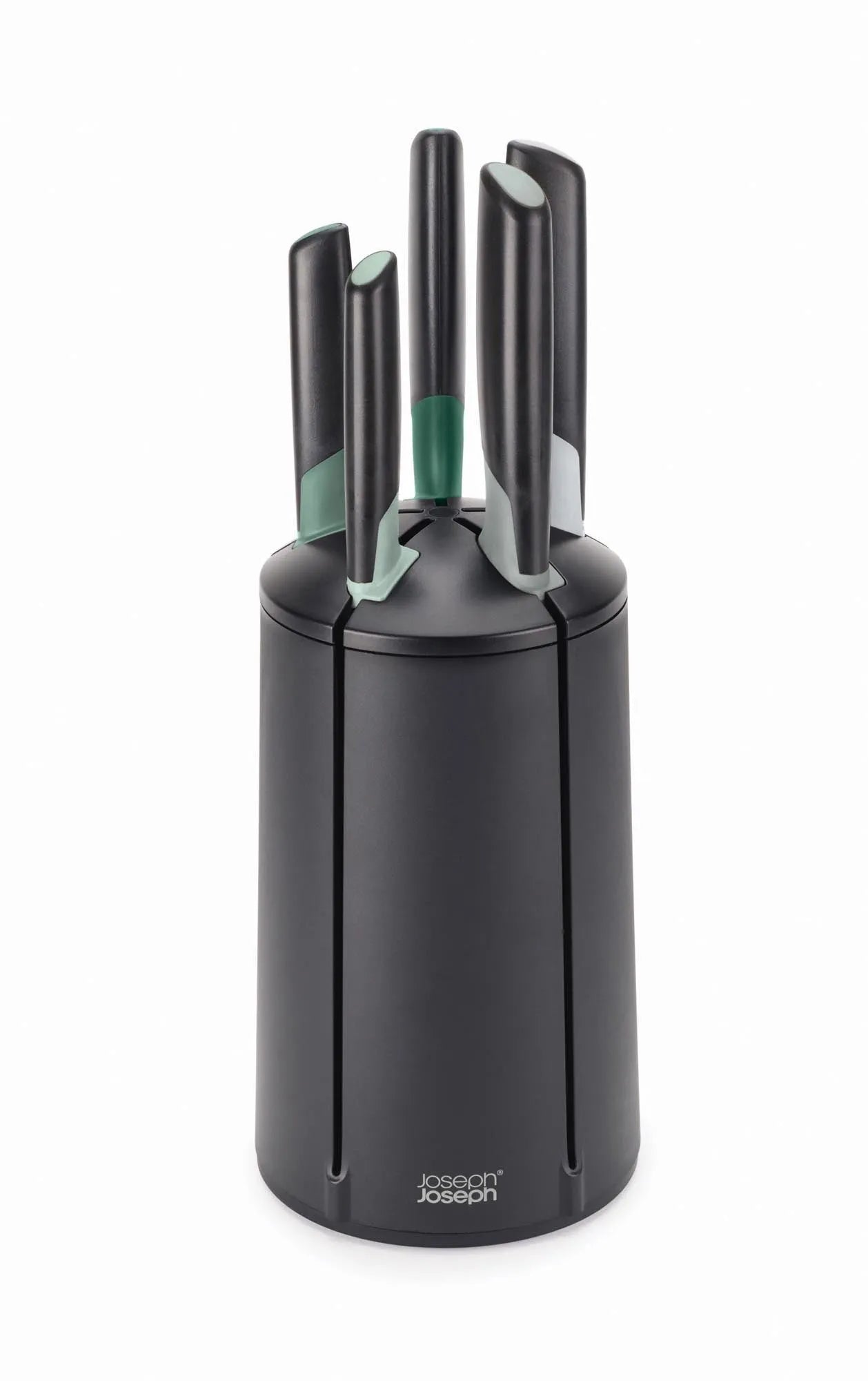 Elevate Messer Karussell 5tlg. sage in Grün präsentiert im Onlineshop von KAQTU Design AG. Küchenmesser ist von Joseph Joseph