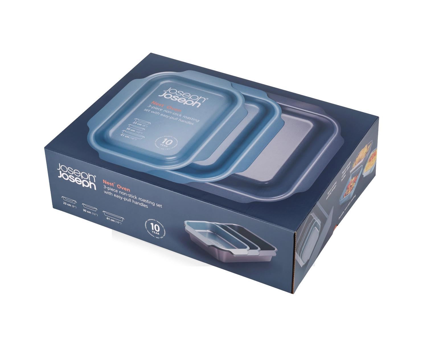 Vielseitiges 3er Set Joseph Joseph Backformen in abgestuften Größen, perfekt für Backen und Kochen in jeder Küche.