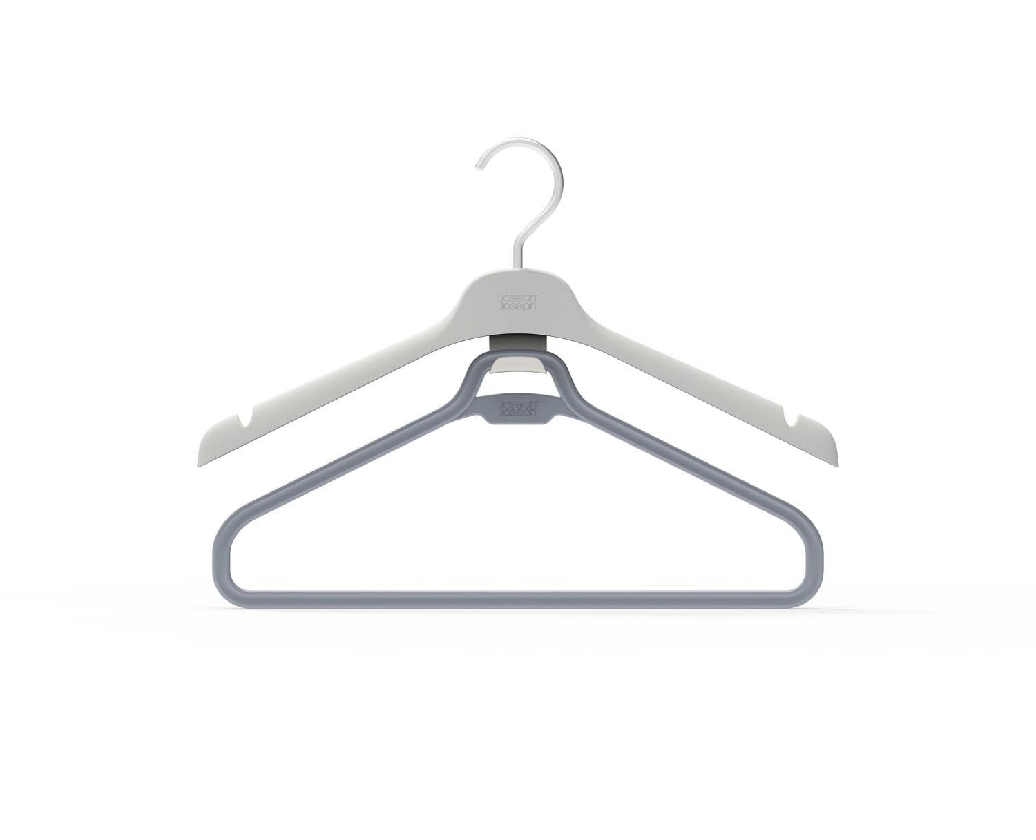 2er Set Orderly Kleiderbügel für Kleider H31cm L43cm PP ecru in Grau präsentiert im Onlineshop von KAQTU Design AG. Kleiderbügel ist von Joseph Joseph