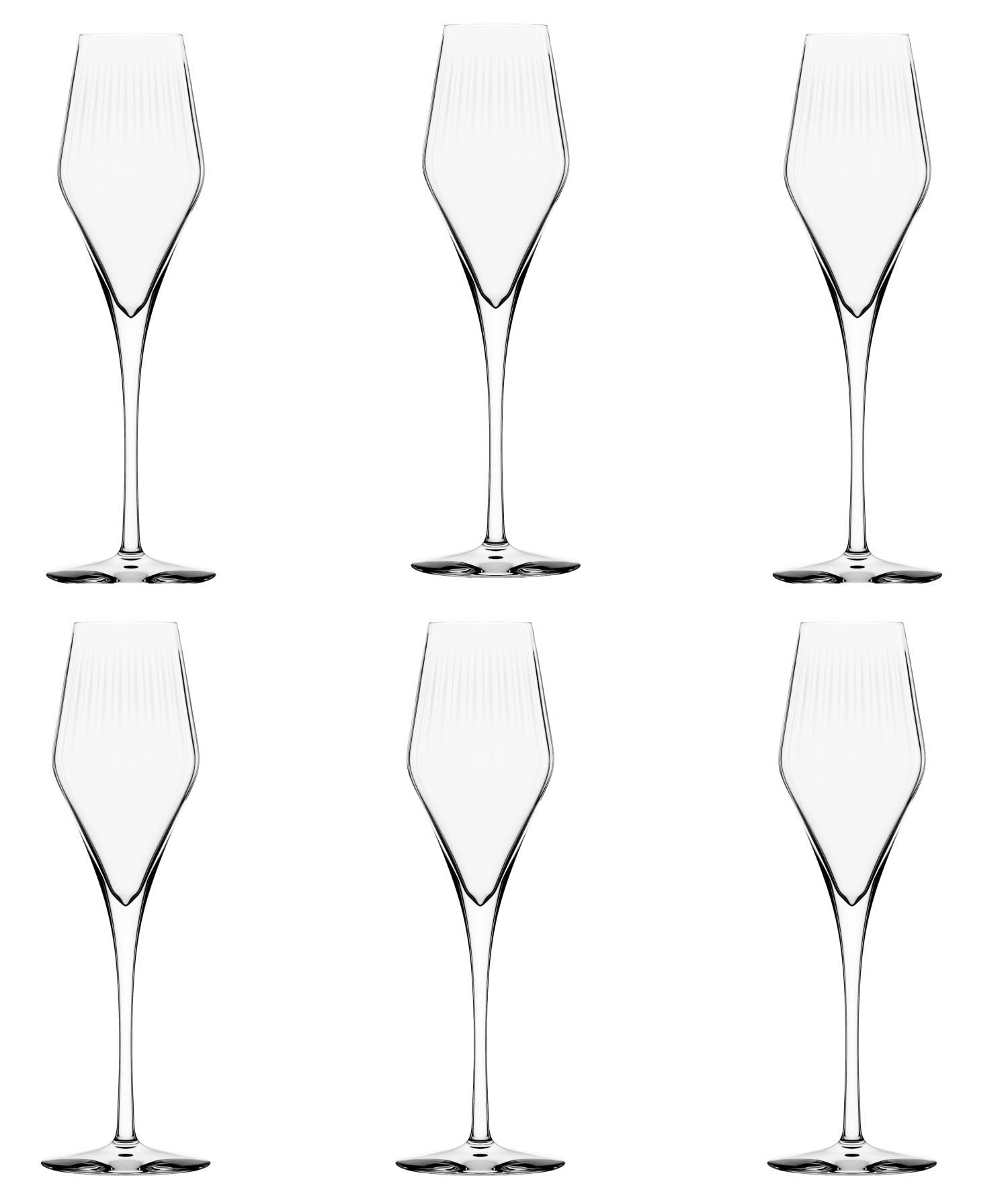 6er Set Symphony Champagnerkelch 290ml h:260mm in Transparent präsentiert im Onlineshop von KAQTU Design AG. Glas ist von Stölzle