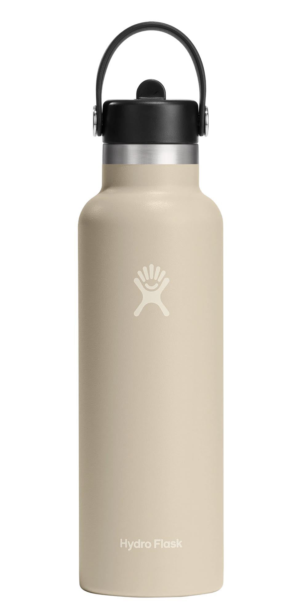 Trinkflasche Standard Flex Deckel m. Strohhalm 620ml oat in Weiss präsentiert im Onlineshop von KAQTU Design AG. Trinkflasche ist von Hydro Flask
