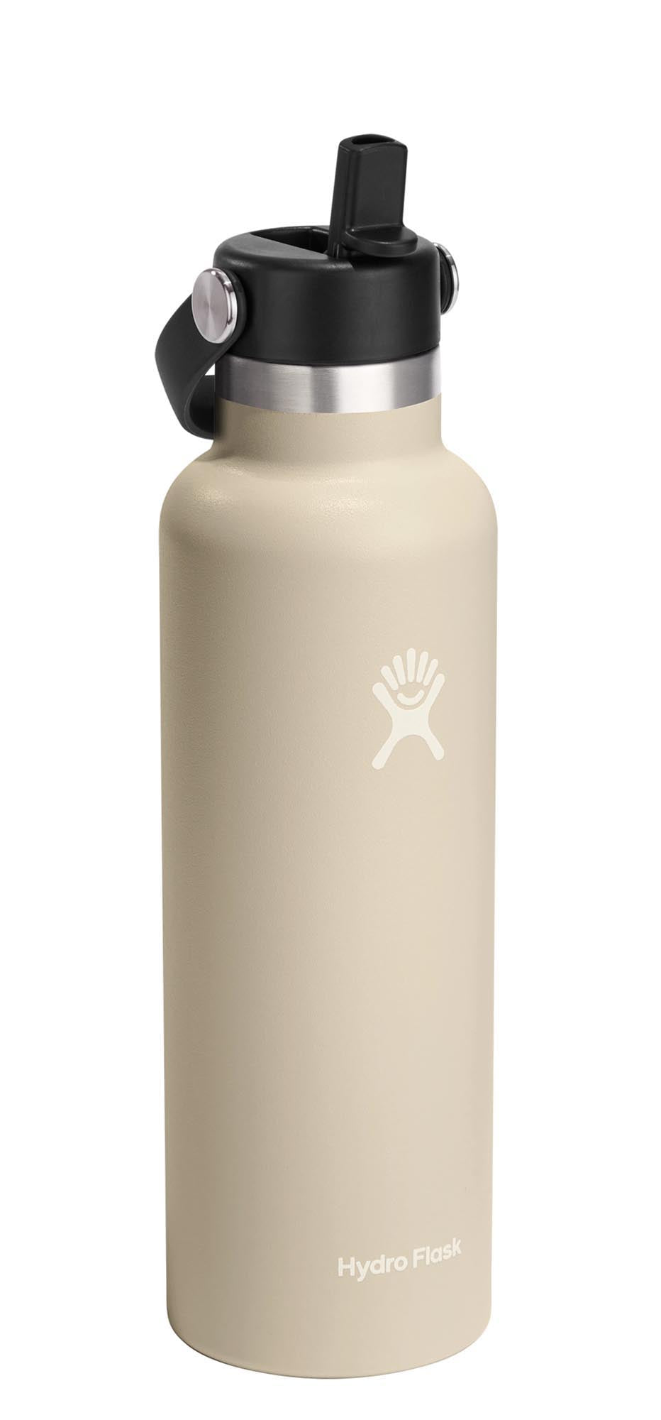 Trinkflasche Standard Flex Deckel m. Strohhalm 620ml oat in Weiss präsentiert im Onlineshop von KAQTU Design AG. Trinkflasche ist von Hydro Flask
