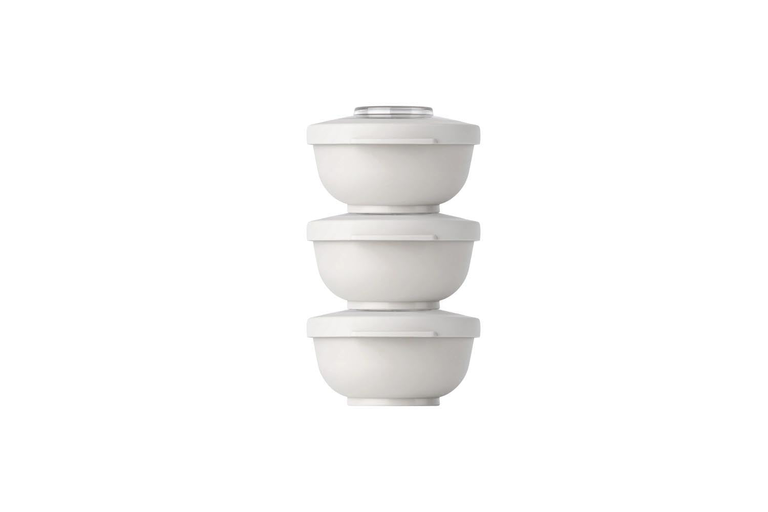 3er Set Tylla 200ml, 105x105x18cm oat in Weiss präsentiert im Onlineshop von KAQTU Design AG. Aufbewahrungsbehälter ist von Amuse