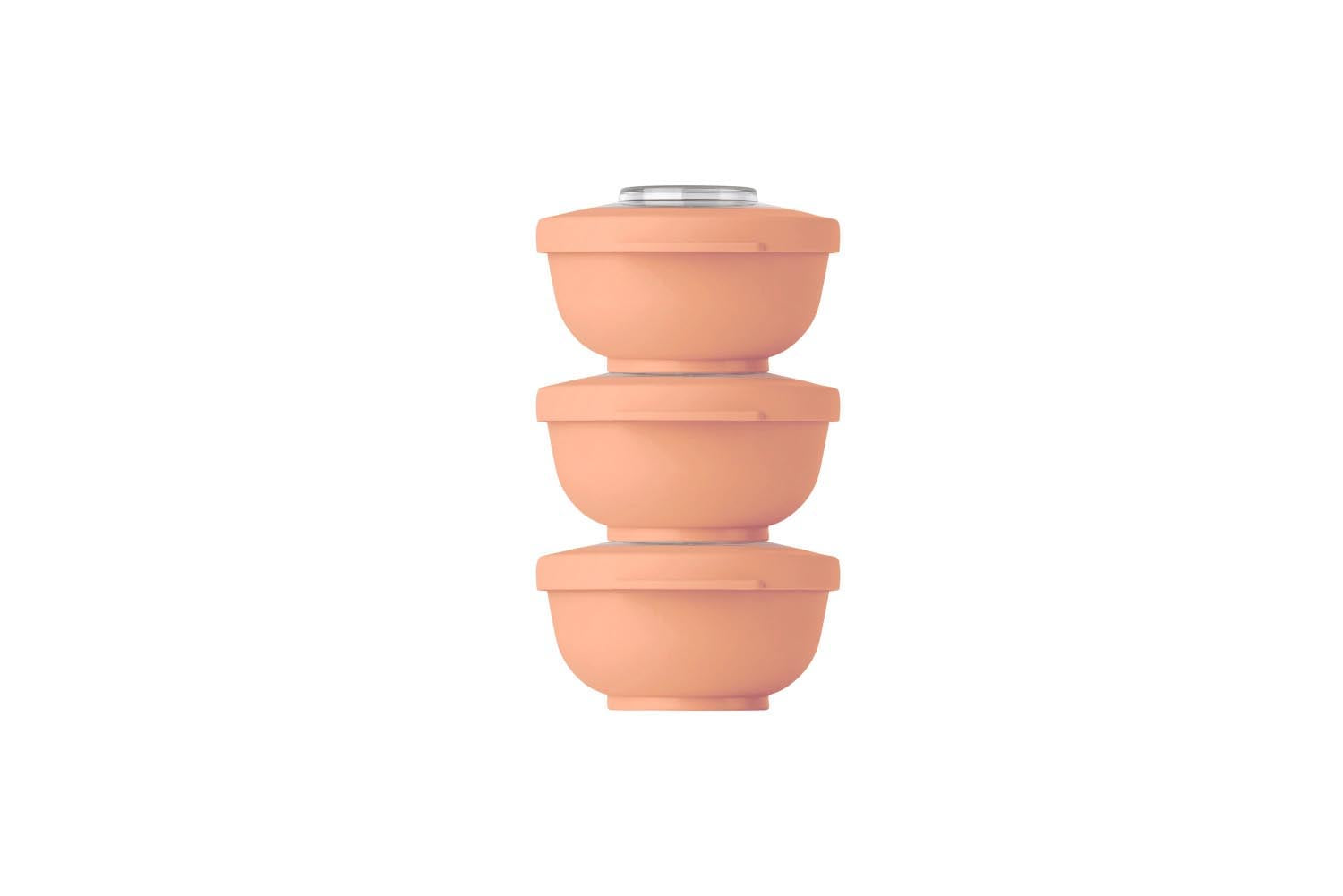 3er Set Tylla 200ml, 105x105x18cm peach in Orange präsentiert im Onlineshop von KAQTU Design AG. Aufbewahrungsbehälter ist von Amuse