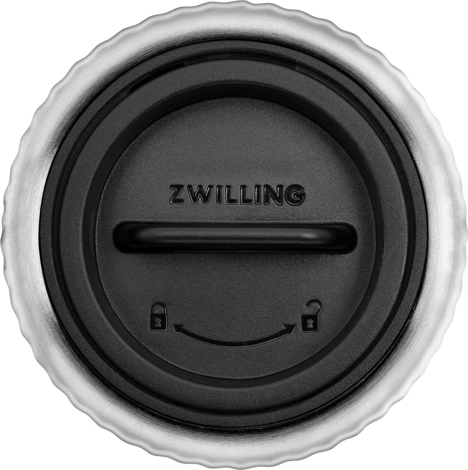 Elegante schwarze Gewürzmühle von Zwilling, 19 cm, für präzises Mahlen, modernes Design, perfekt für Küche und Tisch.