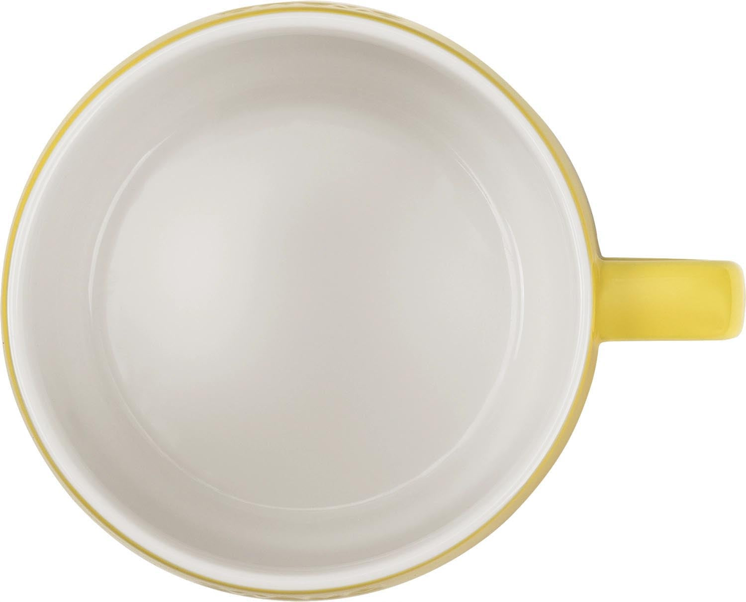 Die Staub Tasse Citron XL 500ml besticht durch ihr großzügiges Volumen und stilvolles Design, ideal für Tee oder Kaffee.