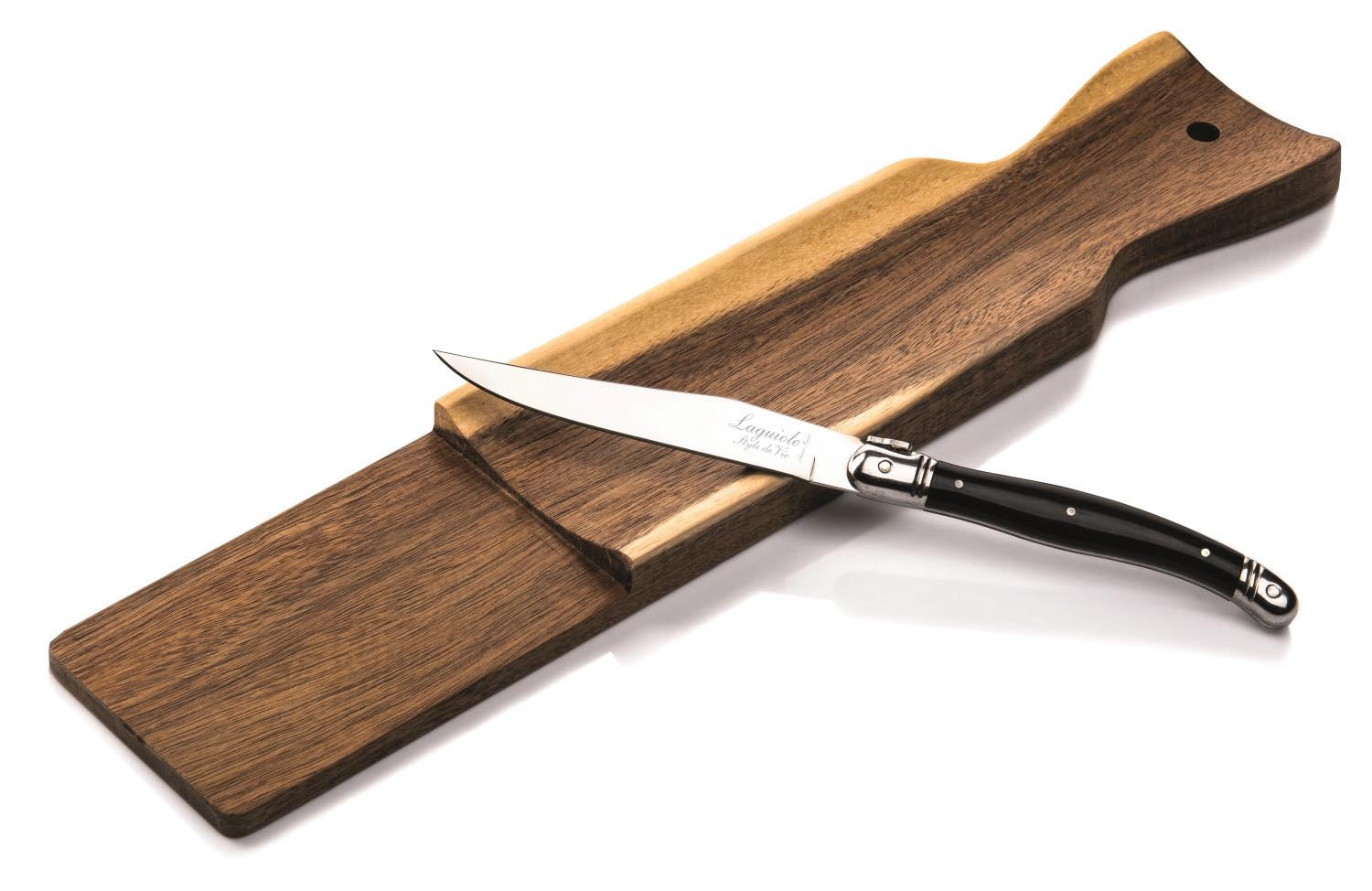 Laguiole Premium Line Wurstbrett Acaciaholz in Schwarz präsentiert im Onlineshop von KAQTU Design AG. Schneidbrett ist von Laguiole Style de Vie