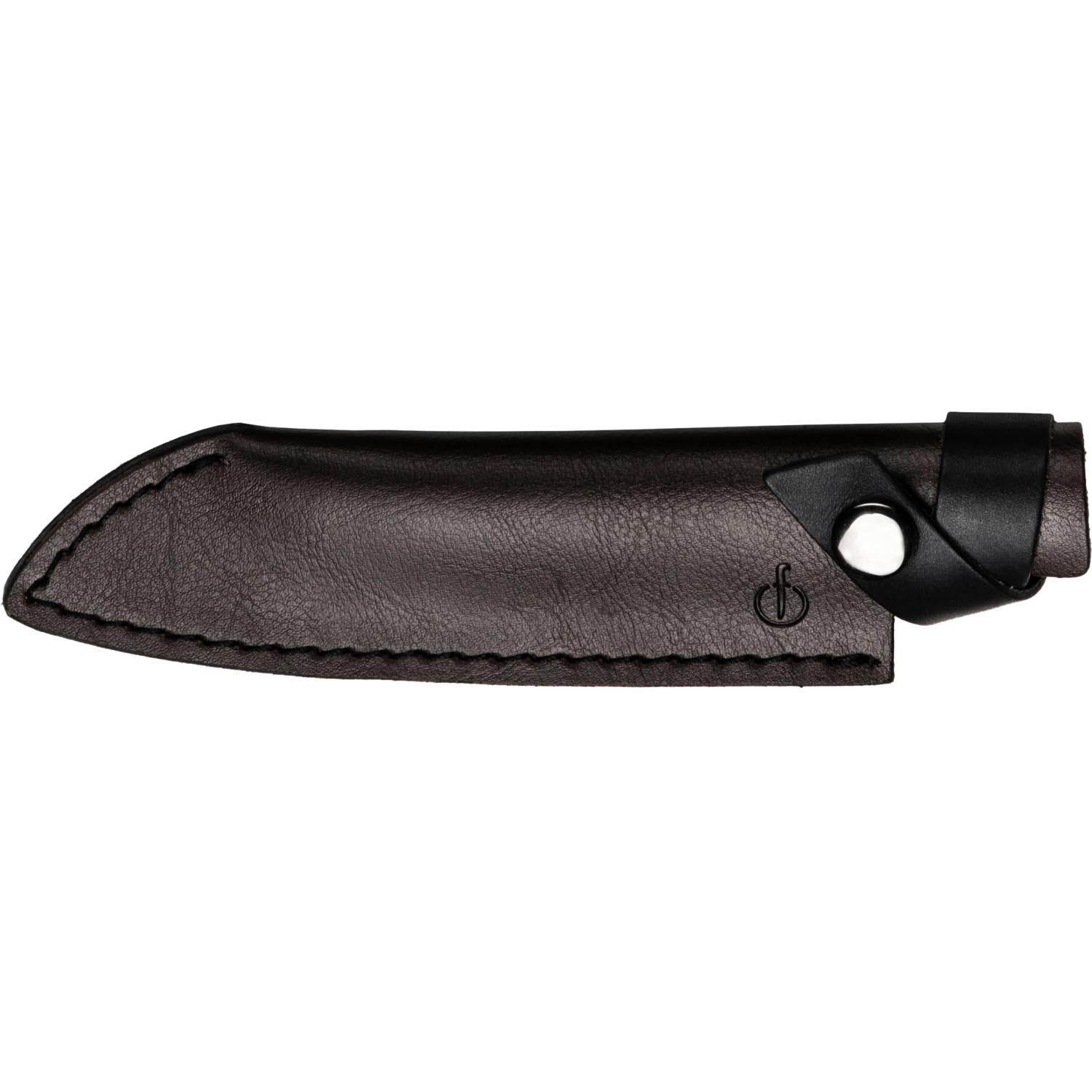Lederetui Santokumesser 14 in Gelb präsentiert im Onlineshop von KAQTU Design AG. Küchenmesser ist von Forged