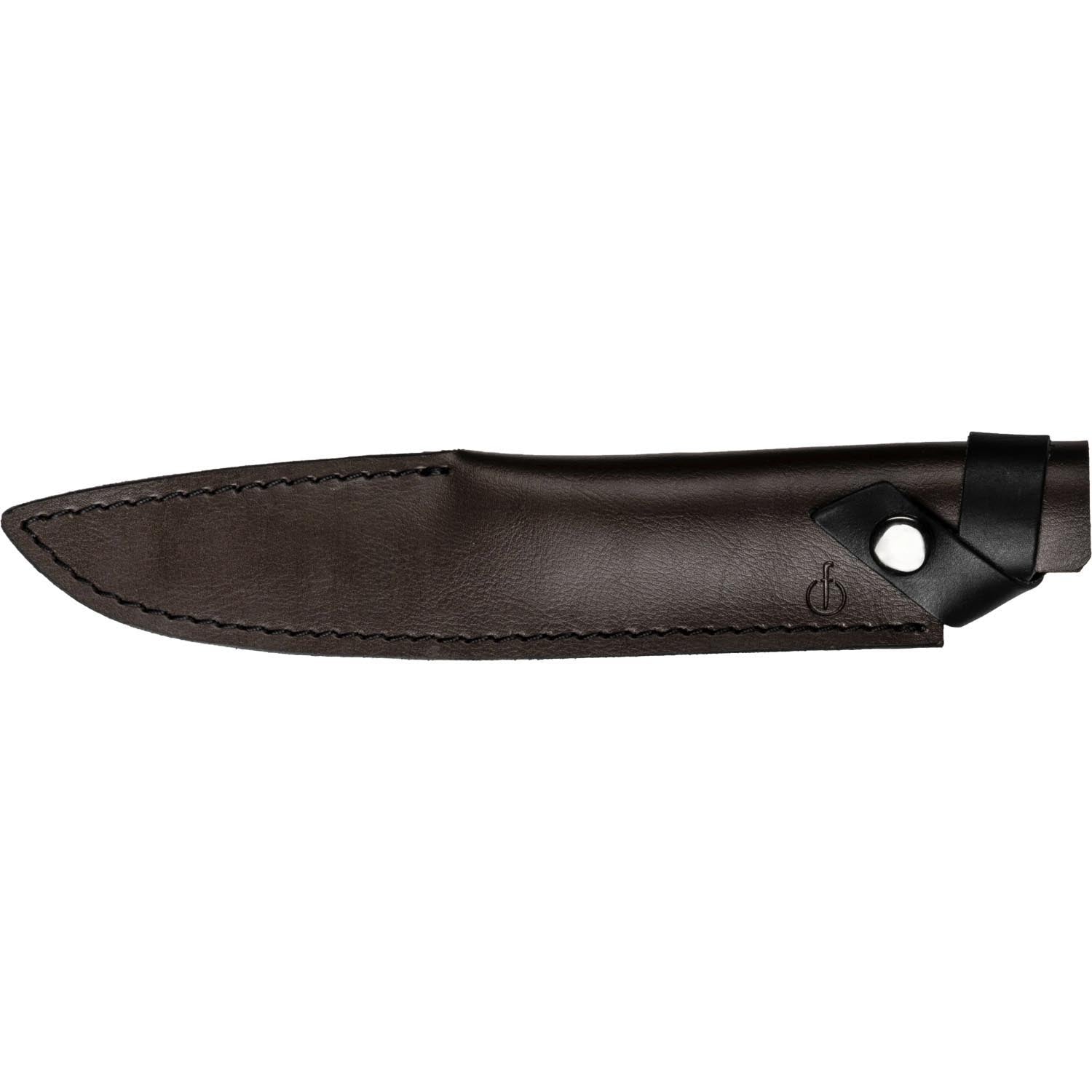 Lederetui Fleischmesser in Gelb präsentiert im Onlineshop von KAQTU Design AG. Küchenmesser ist von Forged