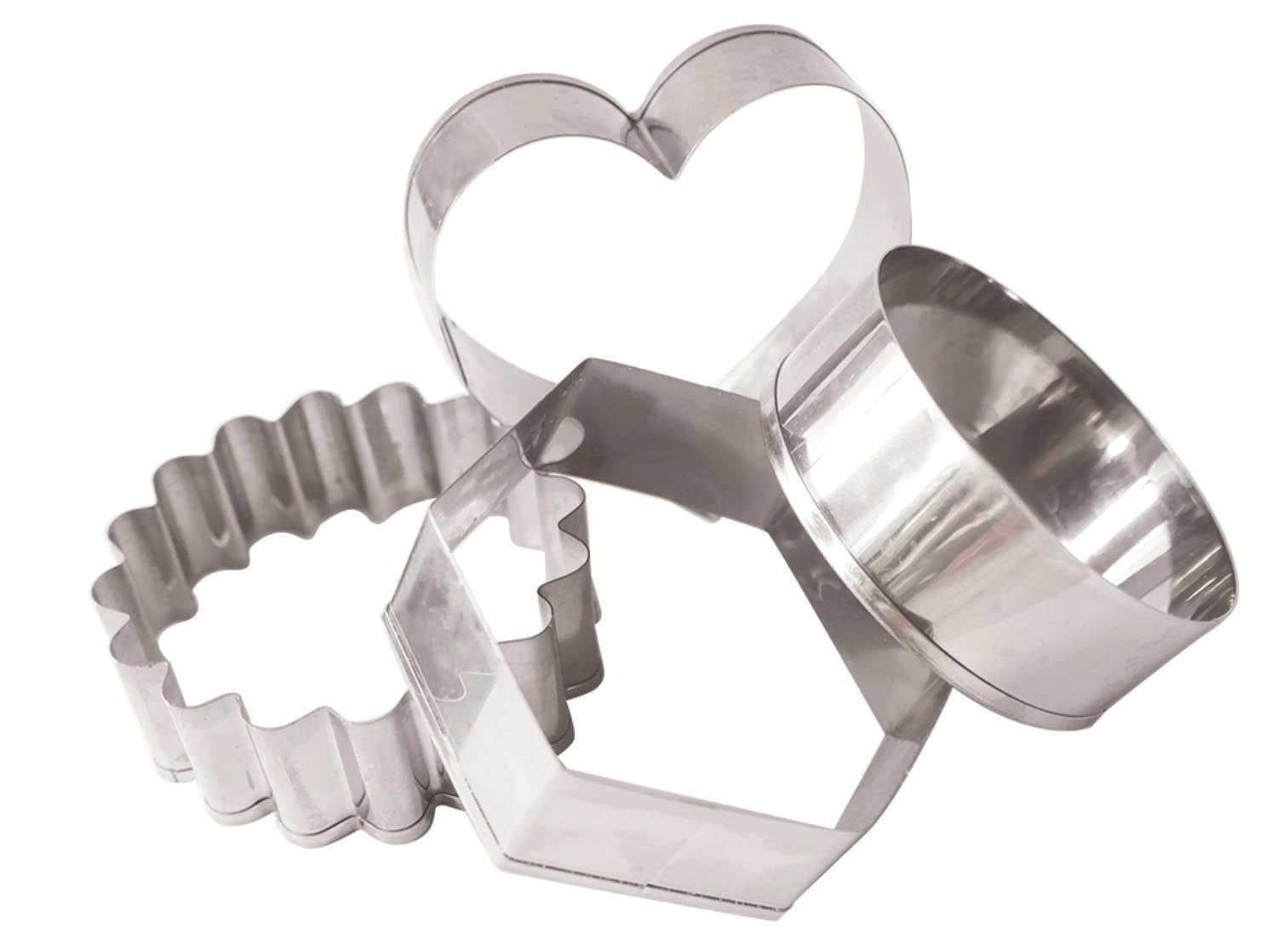 4er Set Ausstecher Edelstahl in Grau präsentiert im Onlineshop von KAQTU Design AG. Ausstecher ist von Scrap Cooking