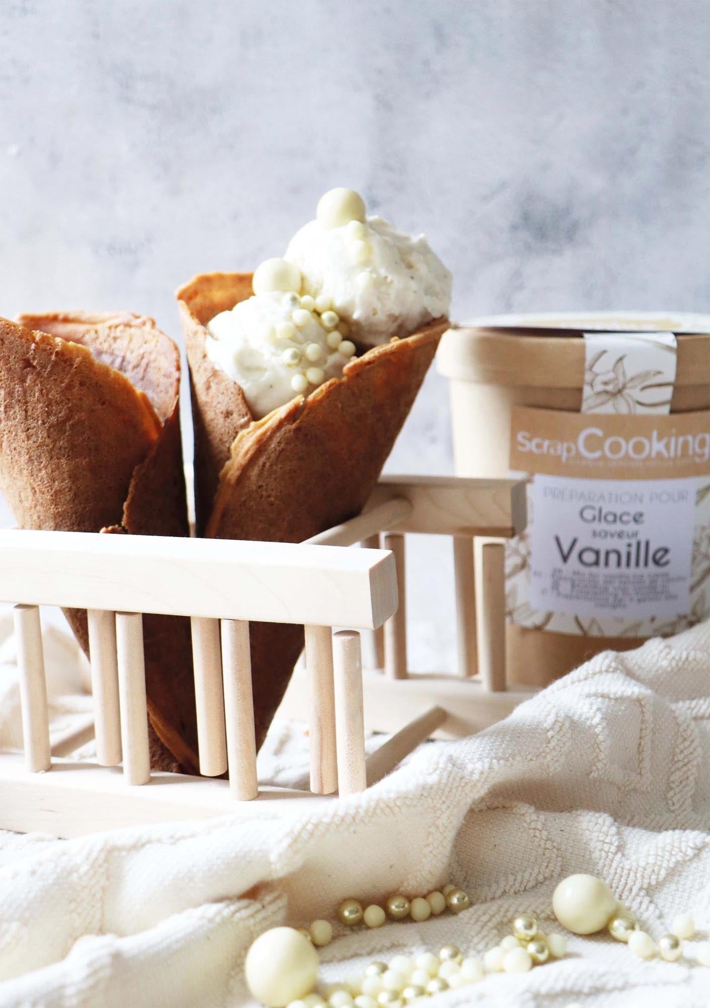 Fertigmischung für Schokoladenwaffeln von Scrap Cooking, 260g: Einfach zuzubereiten, ideal für schokoladige Desserts und Genuss.