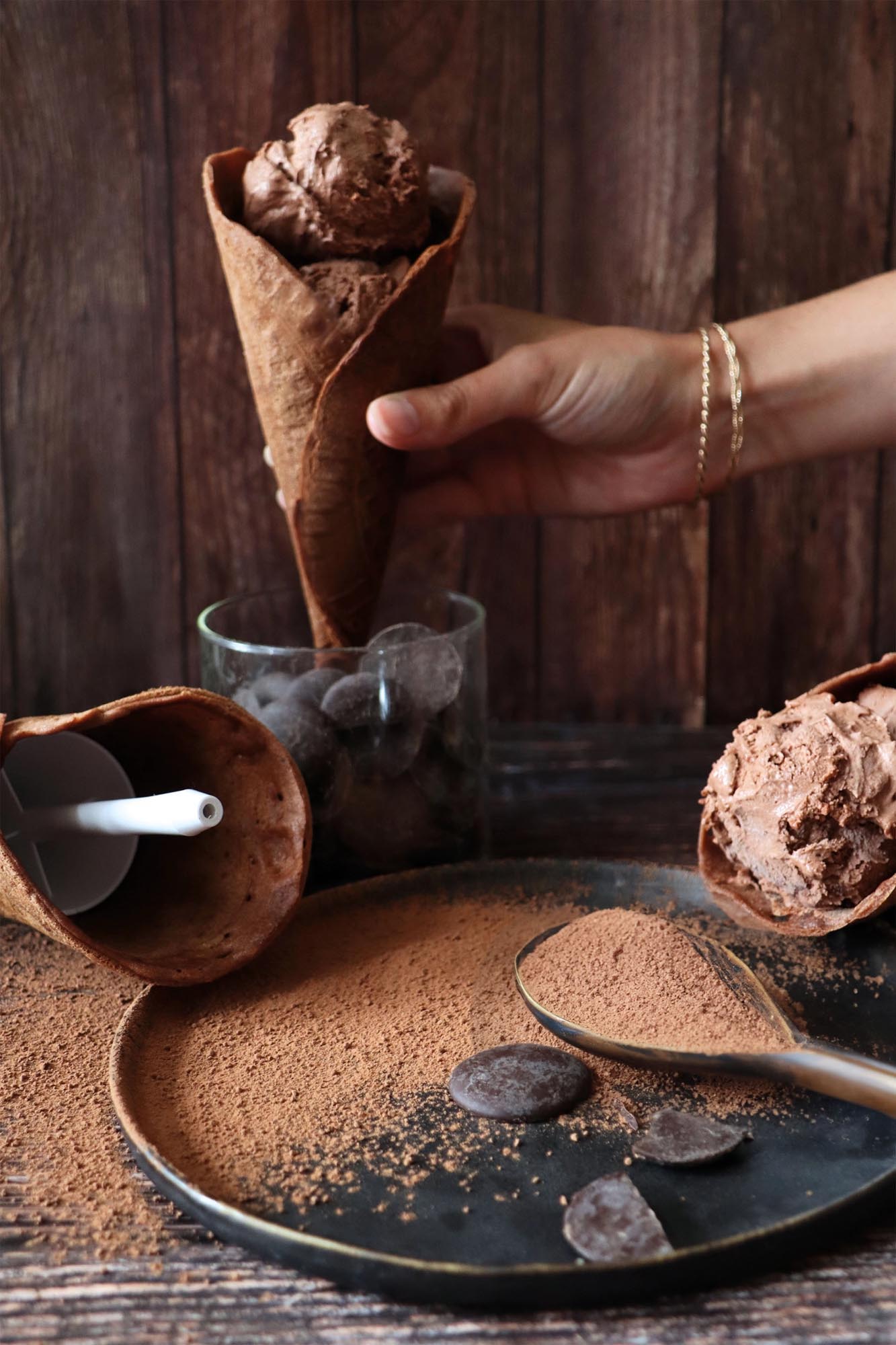 Schokoladen-Eiscreme-Mischung, 185g, für köstliche hausgemachte Desserts, einfach zuzubereiten und unwiderstehlich lecker.