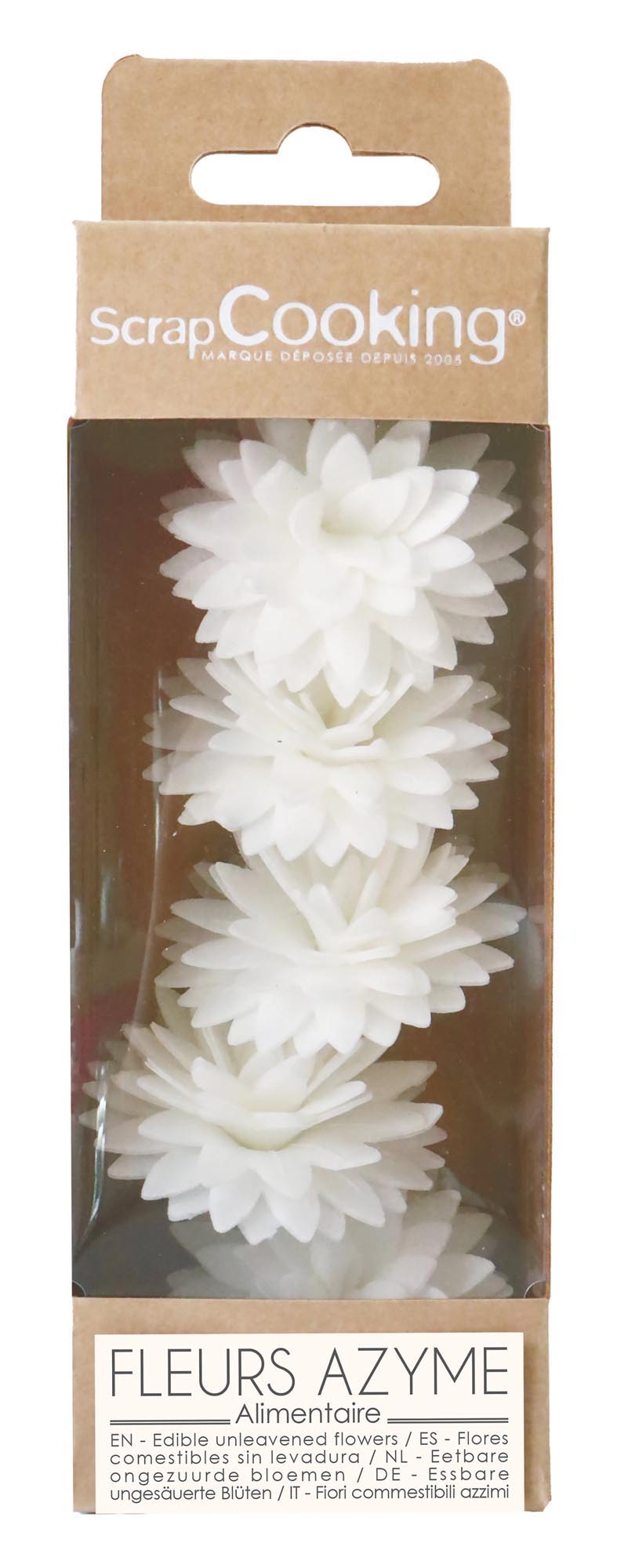 5er Set Dahlien aus Esspapier weiss in Weiss präsentiert im Onlineshop von KAQTU Design AG. Lebensmittel ist von Scrap Cooking