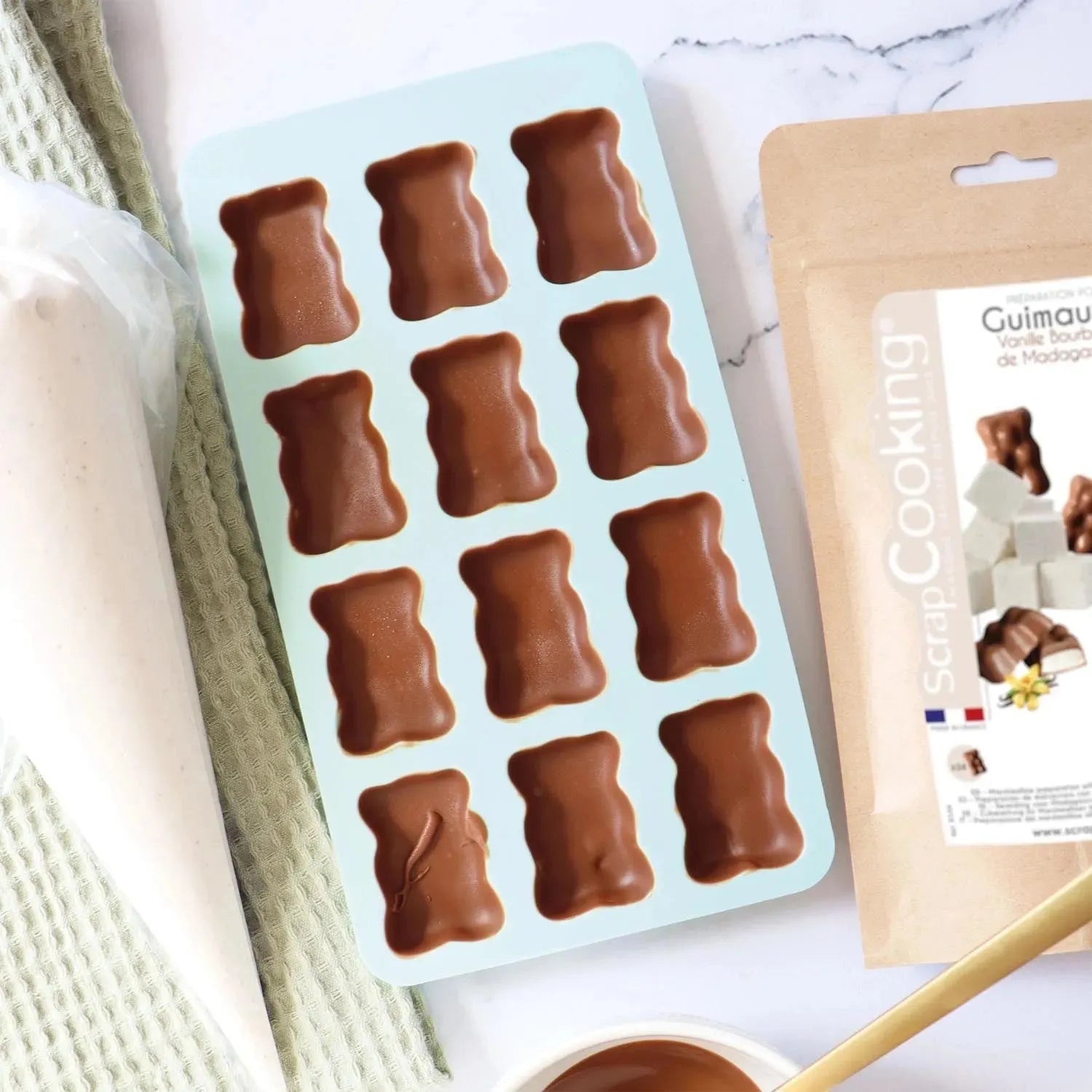 Fertigmischung für Vanille-Marshmallows, 160g, zaubert fluffige Süßigkeiten. Perfekt für Desserts und kreative Backideen.