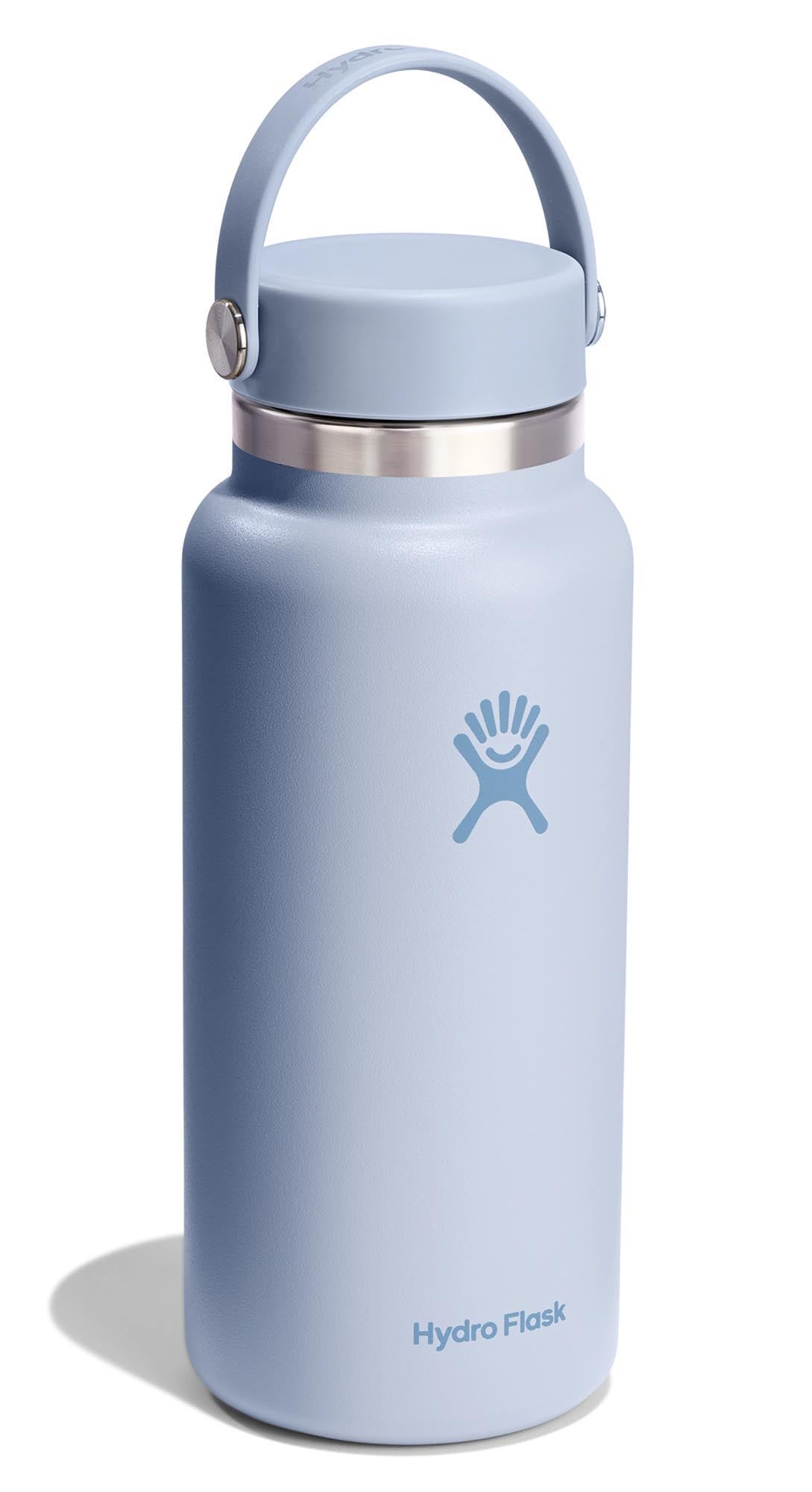Stylische Hydro Flask Trinkflasche mit Wide Flex Deckel in Blau, 945ml, ideal für unterwegs und sportliche Aktivitäten.