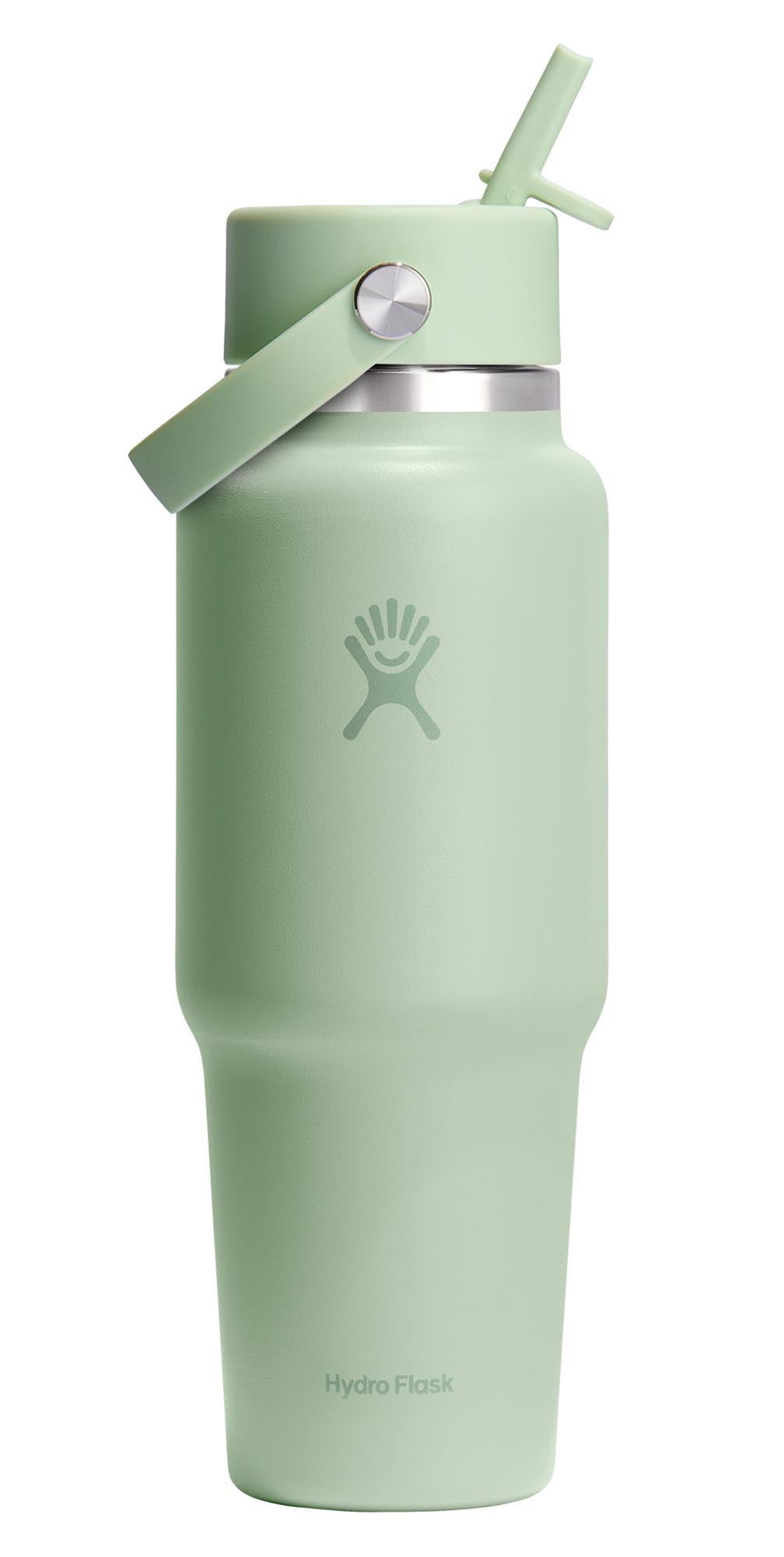 Trinkflasche Travel Wide Flex Deckel Strohhalm 945ml aloe in  präsentiert im Onlineshop von KAQTU Design AG. Trinkflasche ist von Hydro Flask