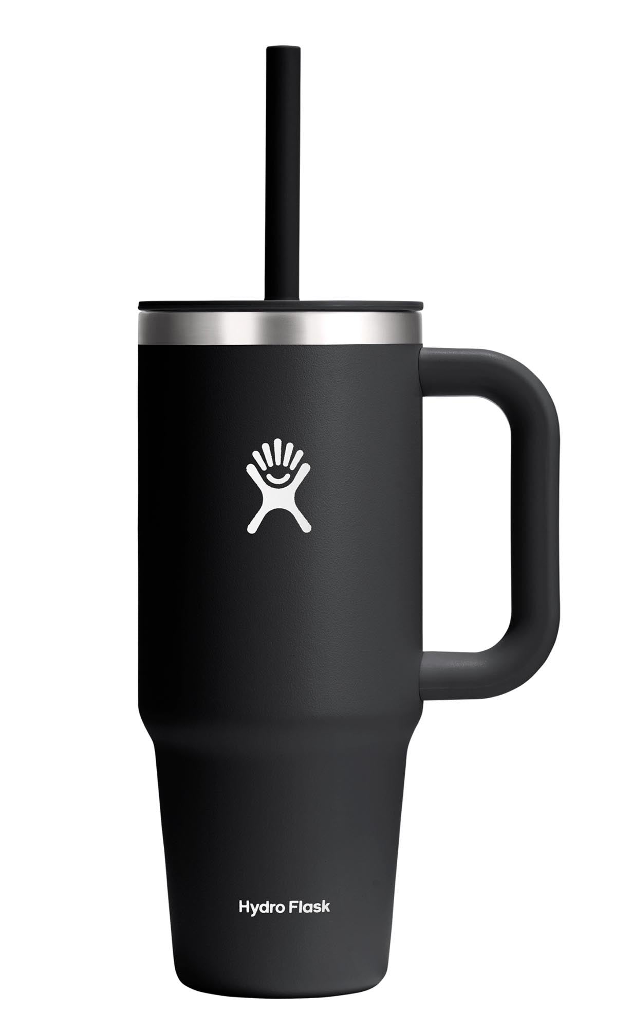 Reisebecher mit Trinkhalm 710ml schwarz in 0 präsentiert im Onlineshop von KAQTU Design AG. Trinkflasche ist von Hydro Flask
