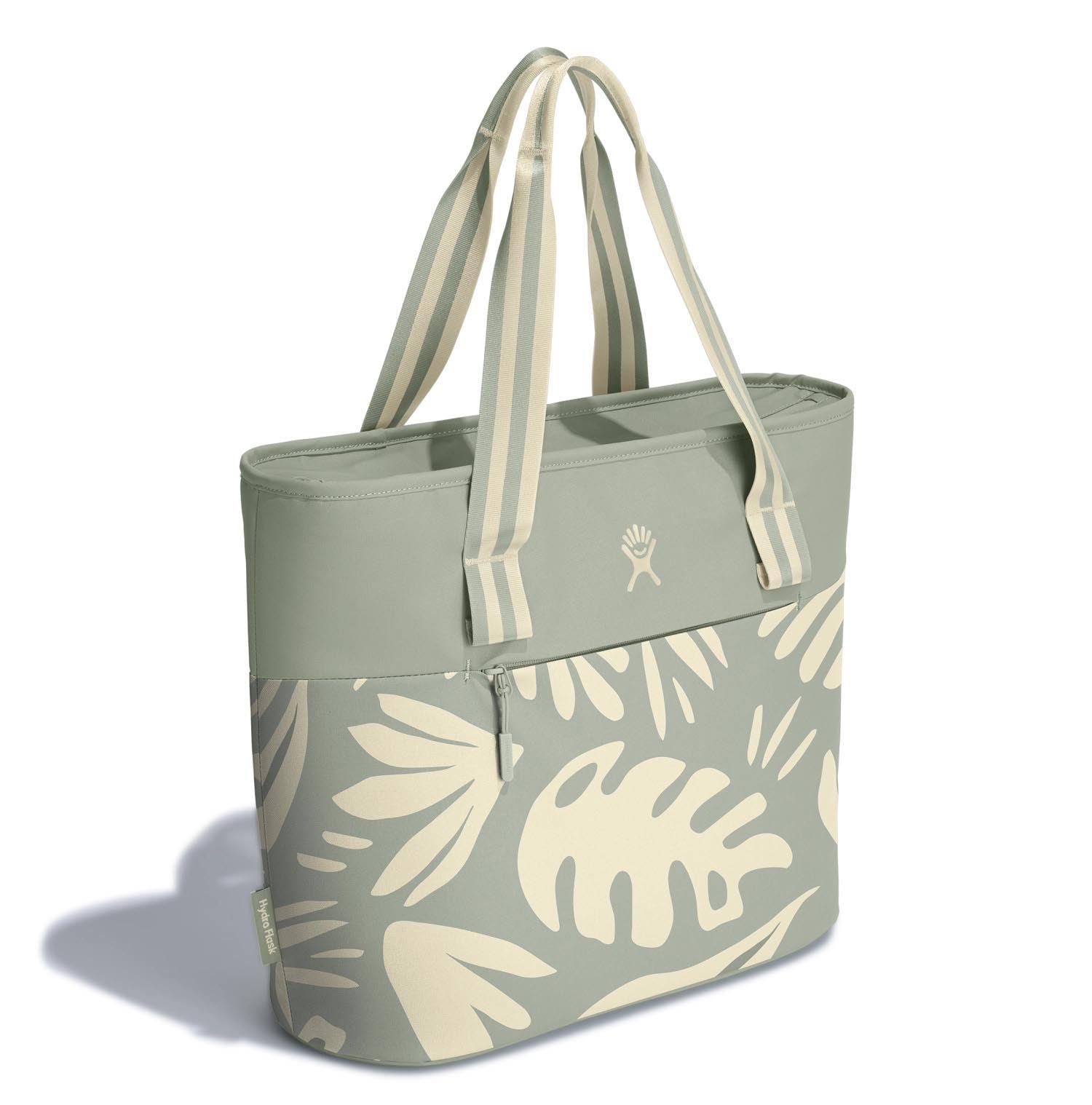 Stylische Kühltragetasche Insulated Tote 20l in botanischem Agaven-Design, ideal für Picknicks und Ausflüge, von Hydro Flask.