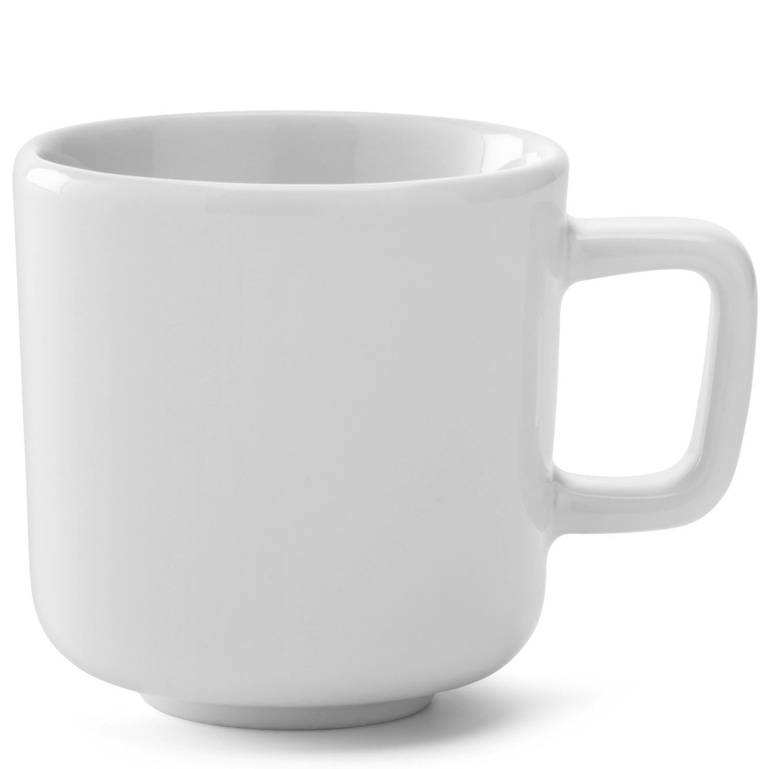 Elegantes 2er Set Espressotassen aus weißem Porzellan, 75ml, von LSA. Perfekt für stilvollen Kaffeegenuss.