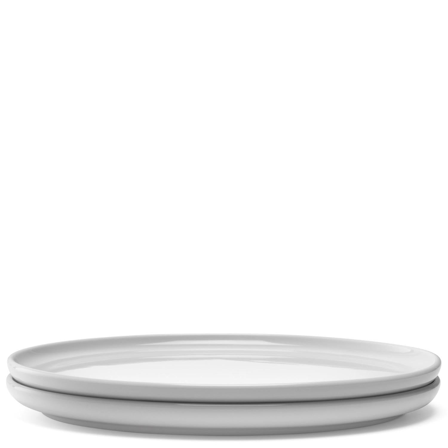 Elegantes 2er Set flache Teller, 17 cm, weiß, von LSA. Ideal für stilvolle Tischdekoration und vielseitige Nutzung.