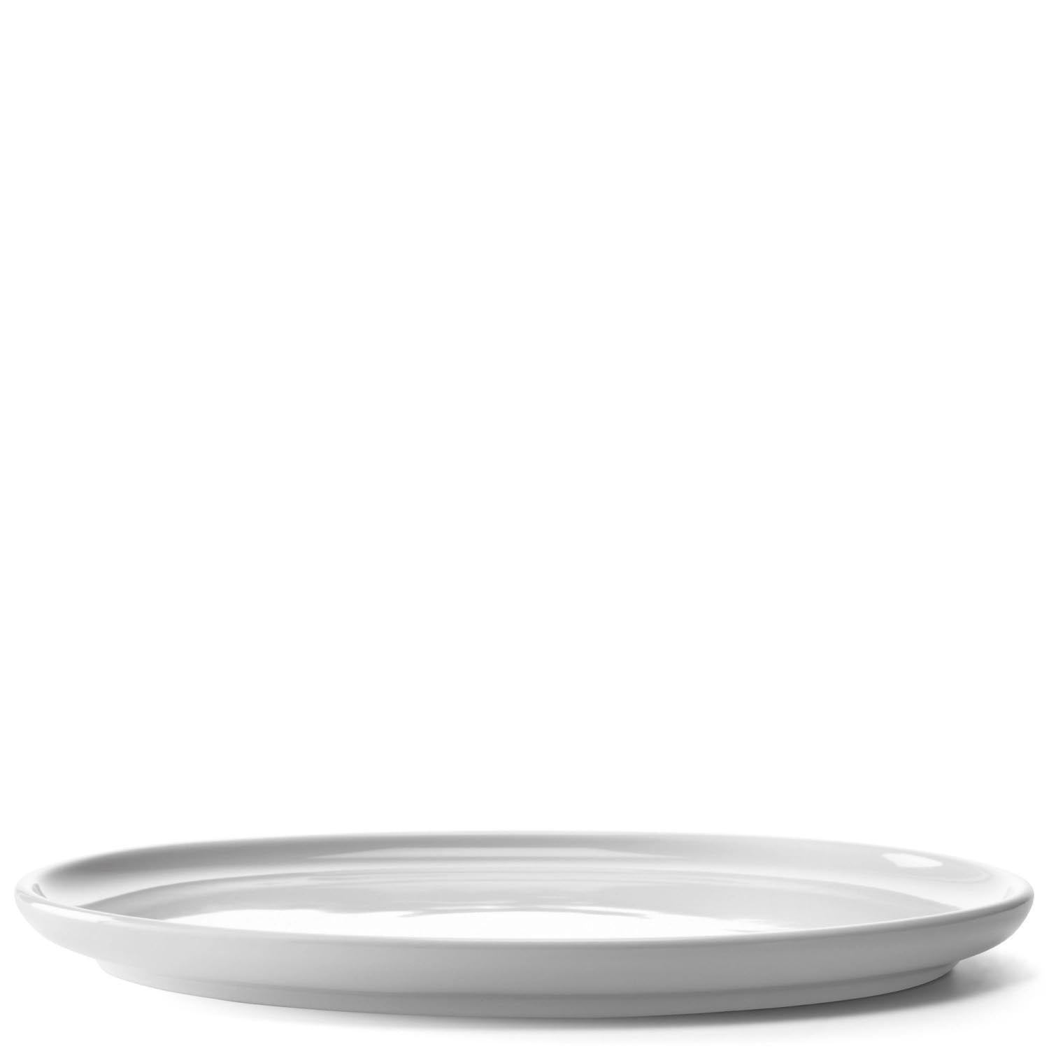 Elegantes 2er Set flacher Teller (20 cm) von LSA in Weiß, ideal für stilvolle Tischdekoration und vielseitige Nutzung.