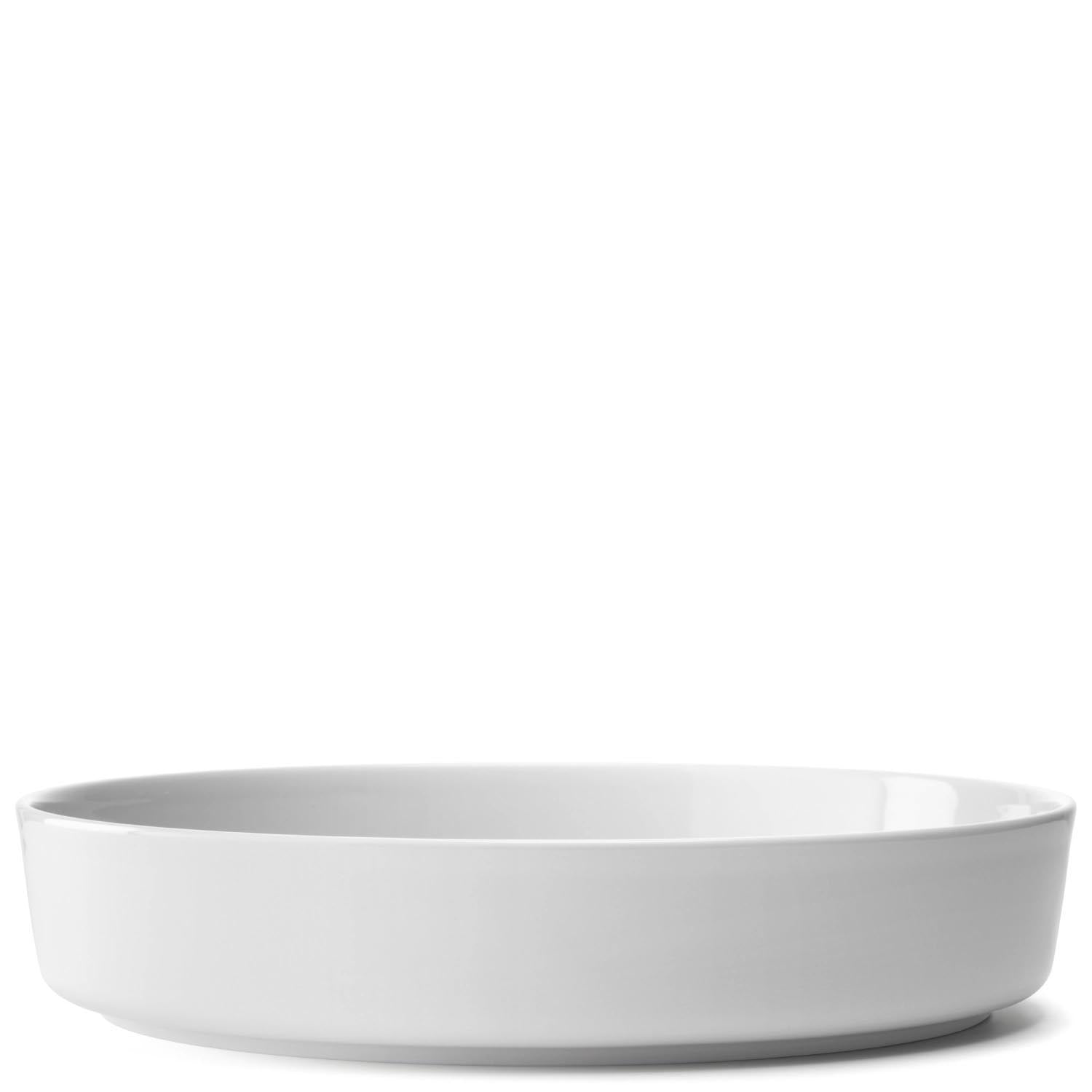 Elegante weiße Schale aus Glas, 30 cm Durchmesser, ideal für stilvolle Präsentationen und modernes Wohndesign.