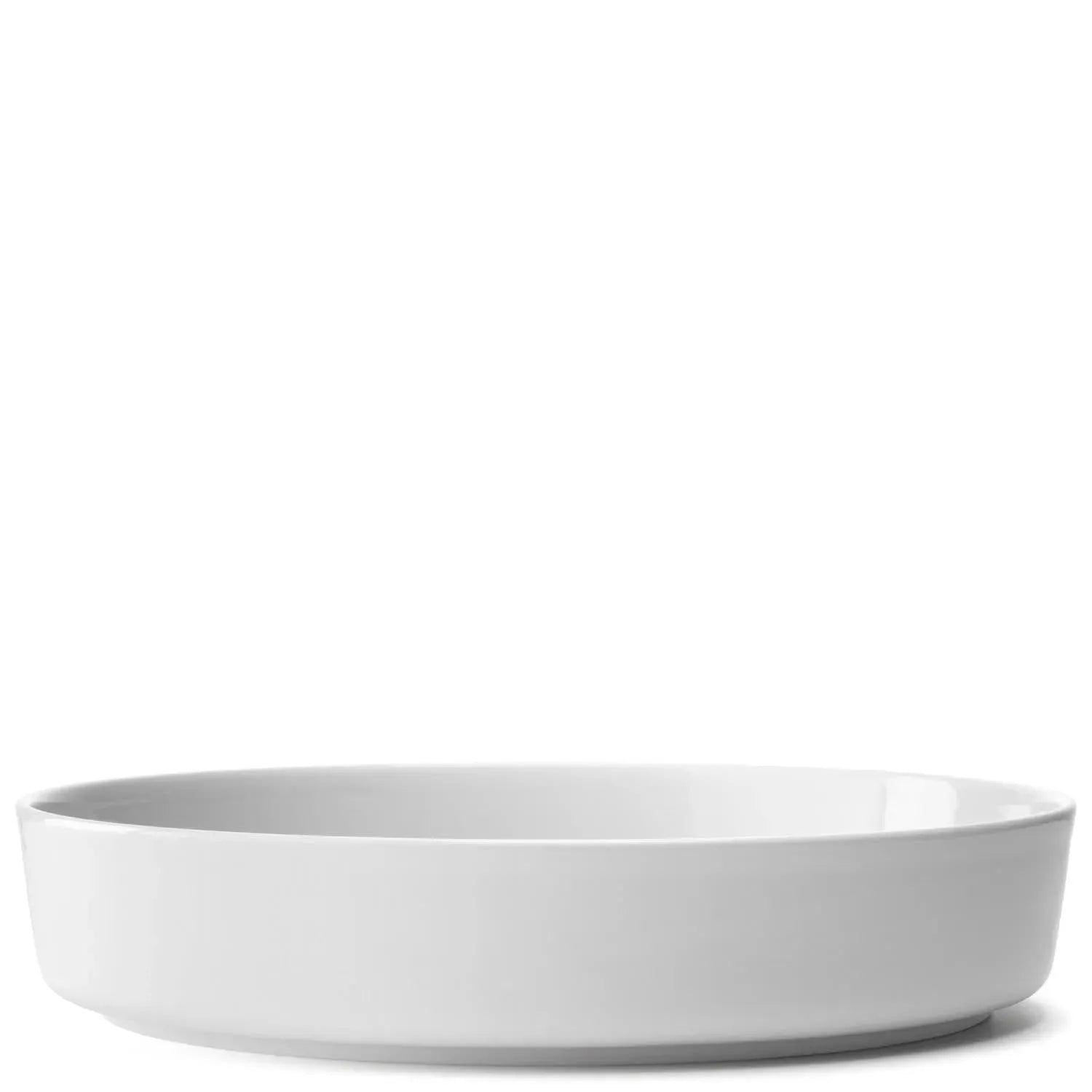 Elegante weiße Schale aus Glas, 30 cm Durchmesser, ideal für stilvolle Präsentationen und modernes Wohndesign.