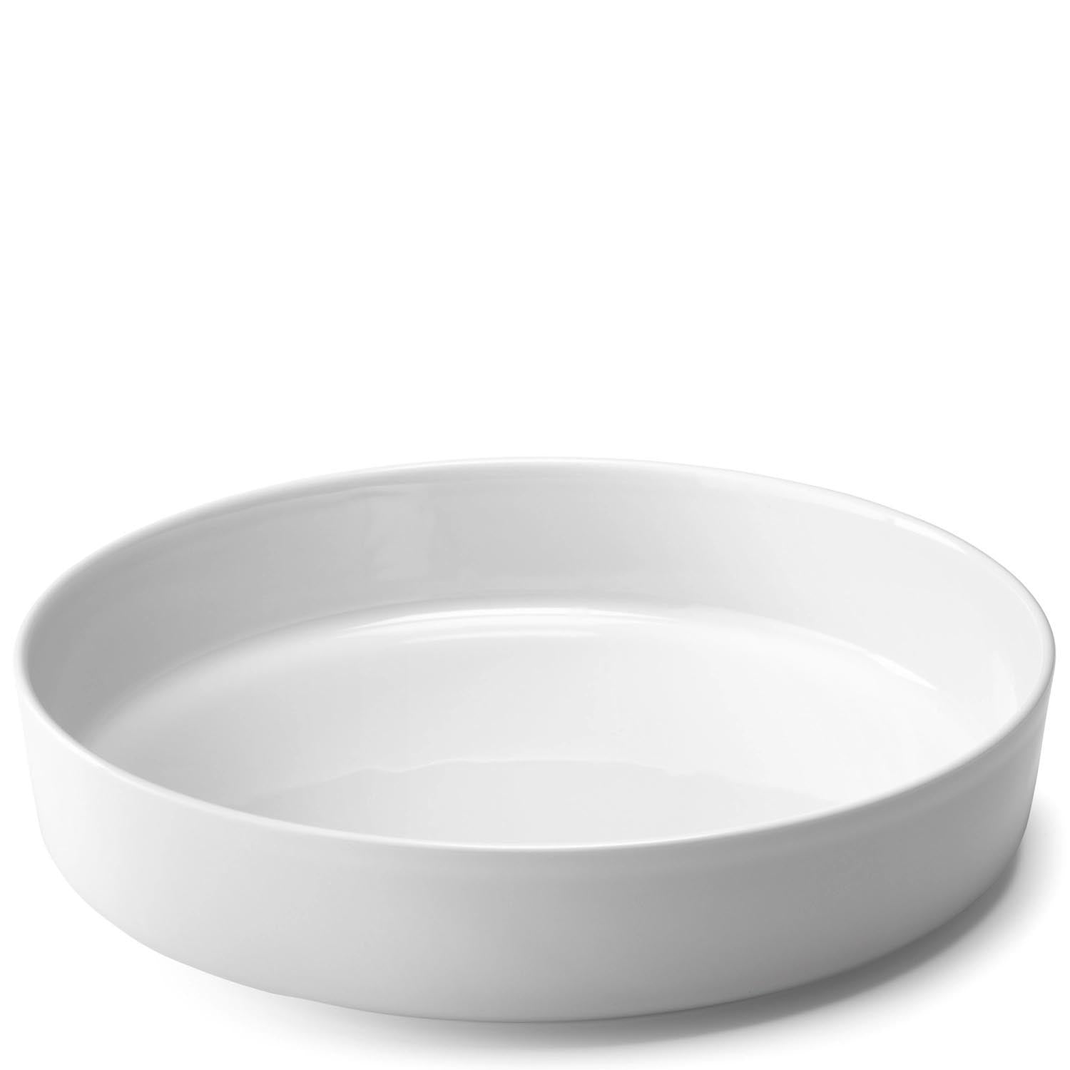 Zeitlose weiße Glasschale, 30 cm, perfekt für moderne Dekoration und stilvolle Präsentationen in jedem Raum.
