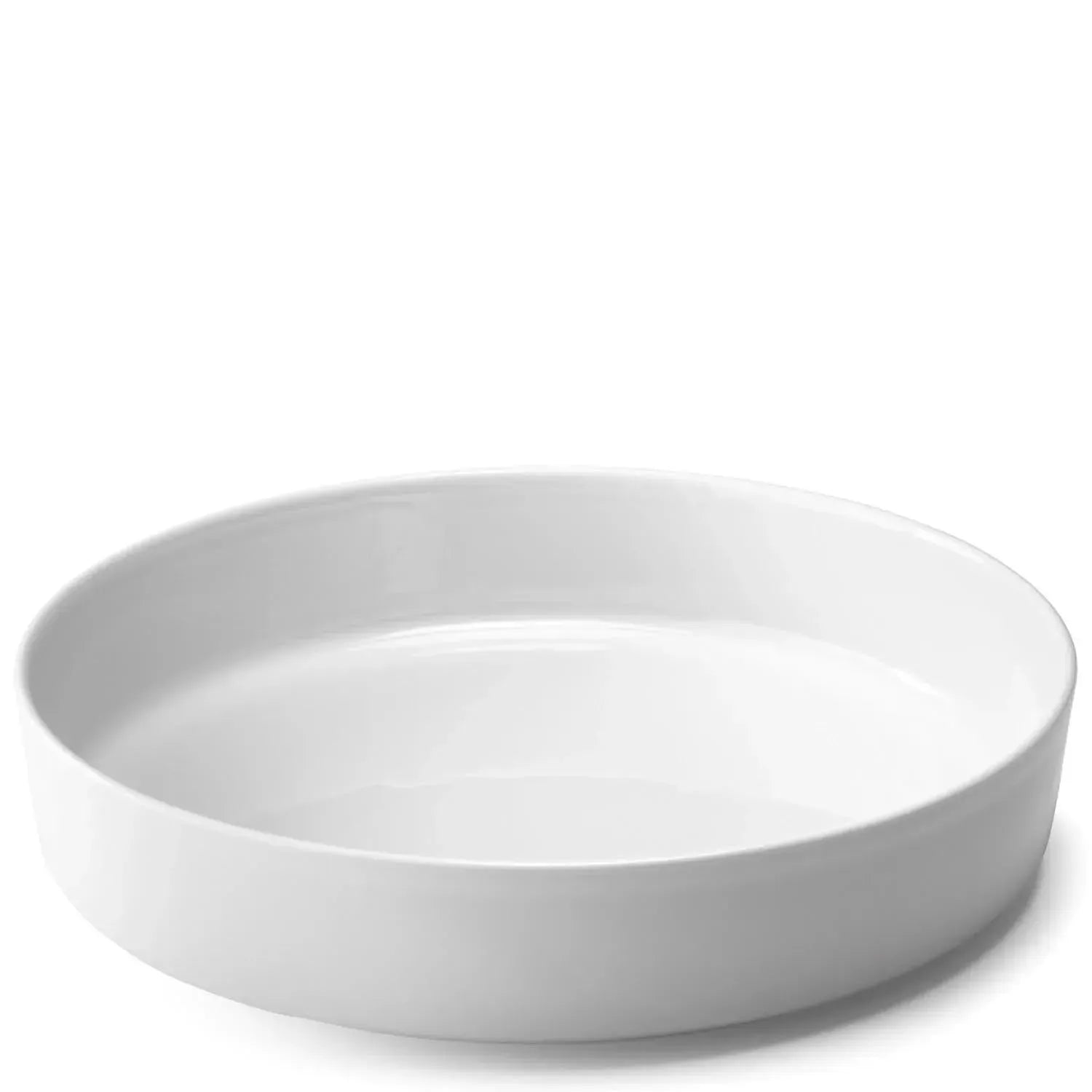 Zeitlose weiße Glasschale, 30 cm, perfekt für moderne Dekoration und stilvolle Präsentationen in jedem Raum.