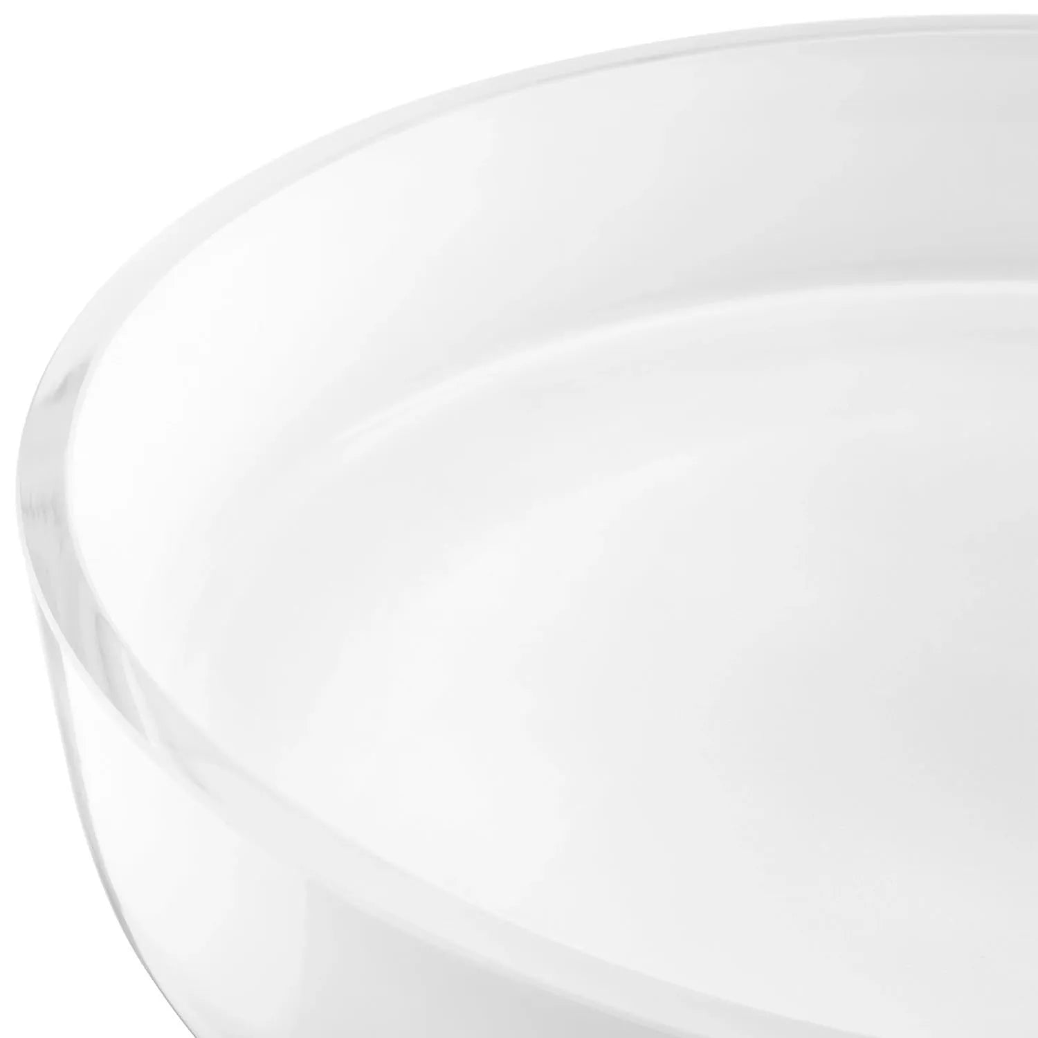 Stilvolle weiße Glasschale von LSA, 35 cm breit, 6 cm hoch, perfekt für moderne Dekoration und elegante Präsentationen.