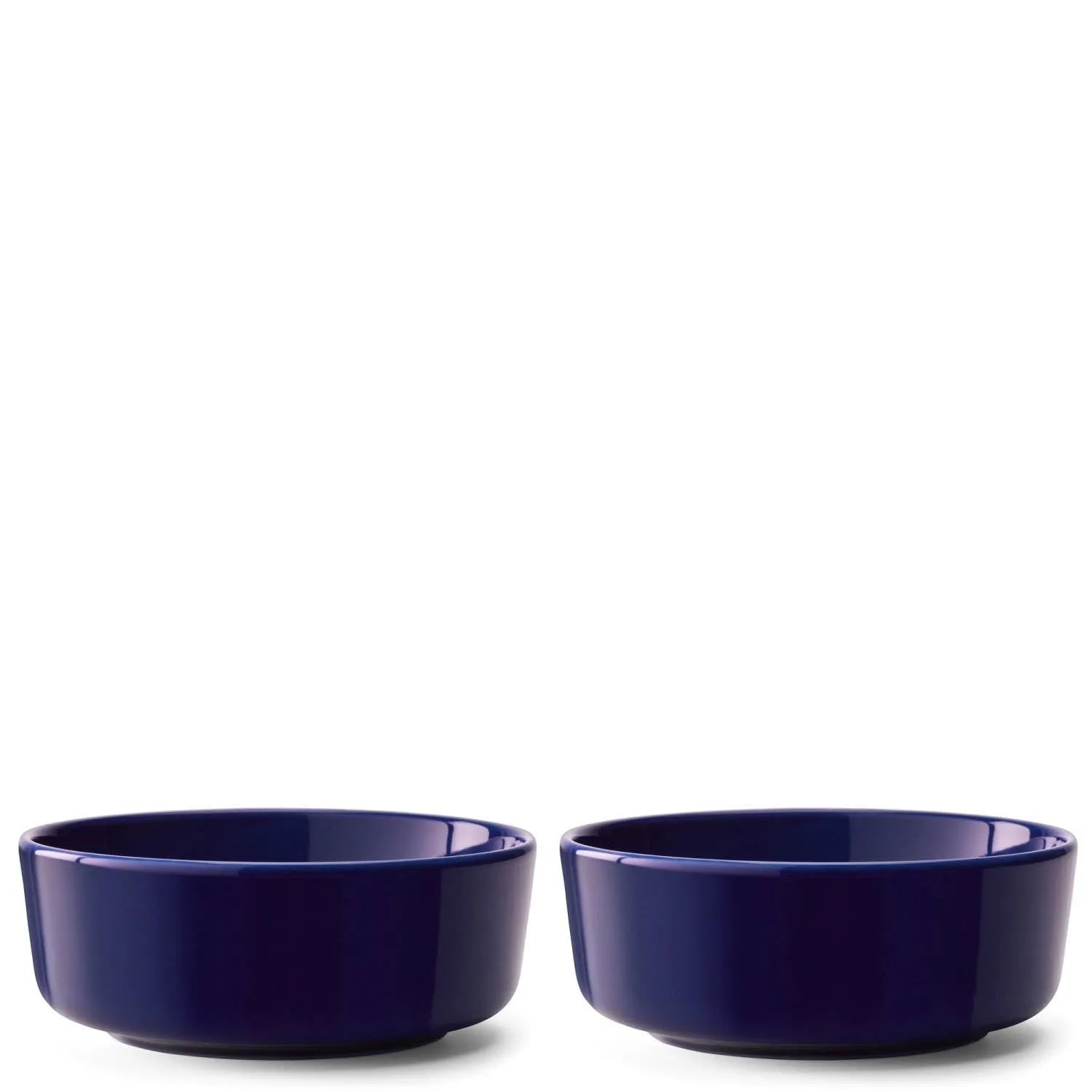 Elegantes 2er Set Schalen aus Glas, 15 cm Durchmesser, in Kobaltblau. Perfekt für stilvolles Servieren und Dekorieren.