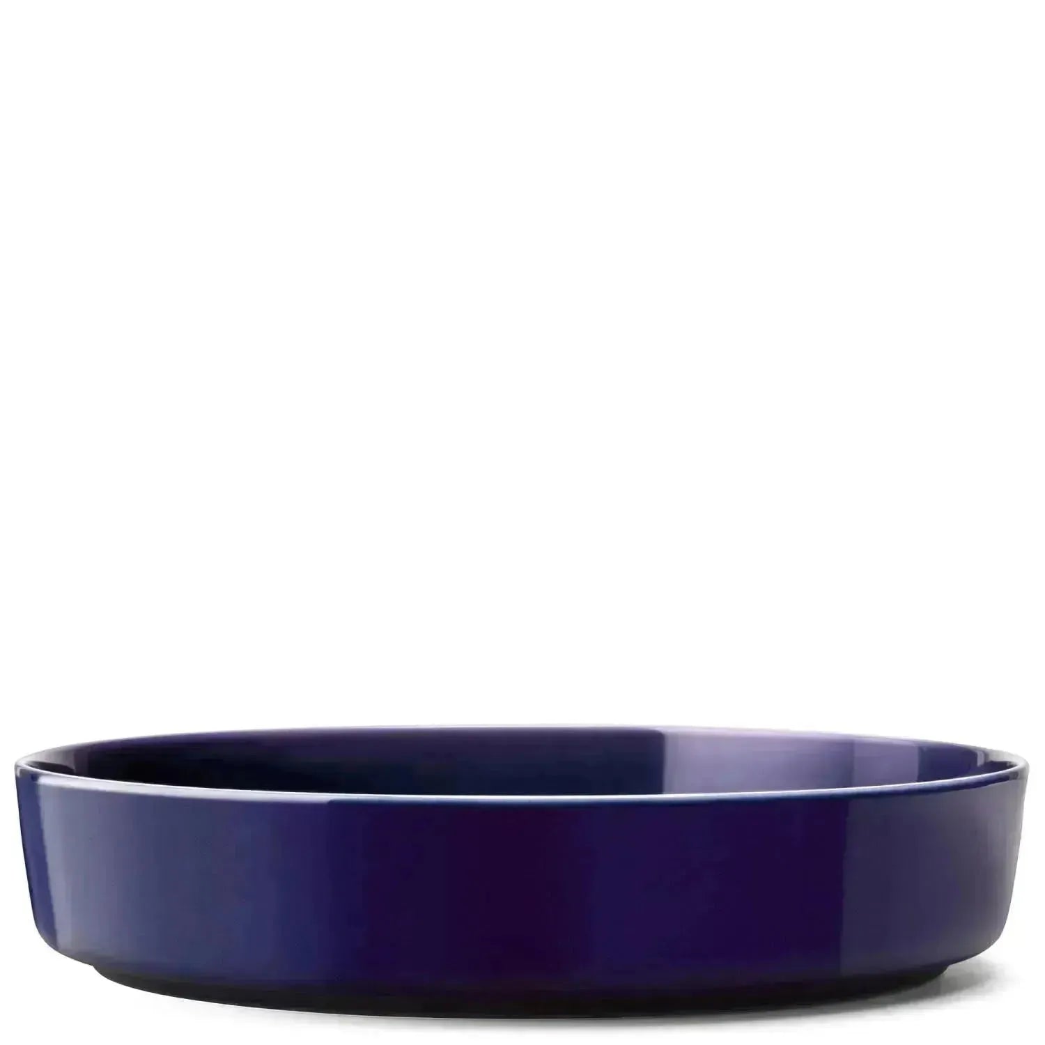 Elegante Schale aus hochwertigem Glas in Kobaltblau, 30 cm Durchmesser, ideal für stilvolle Präsentationen.