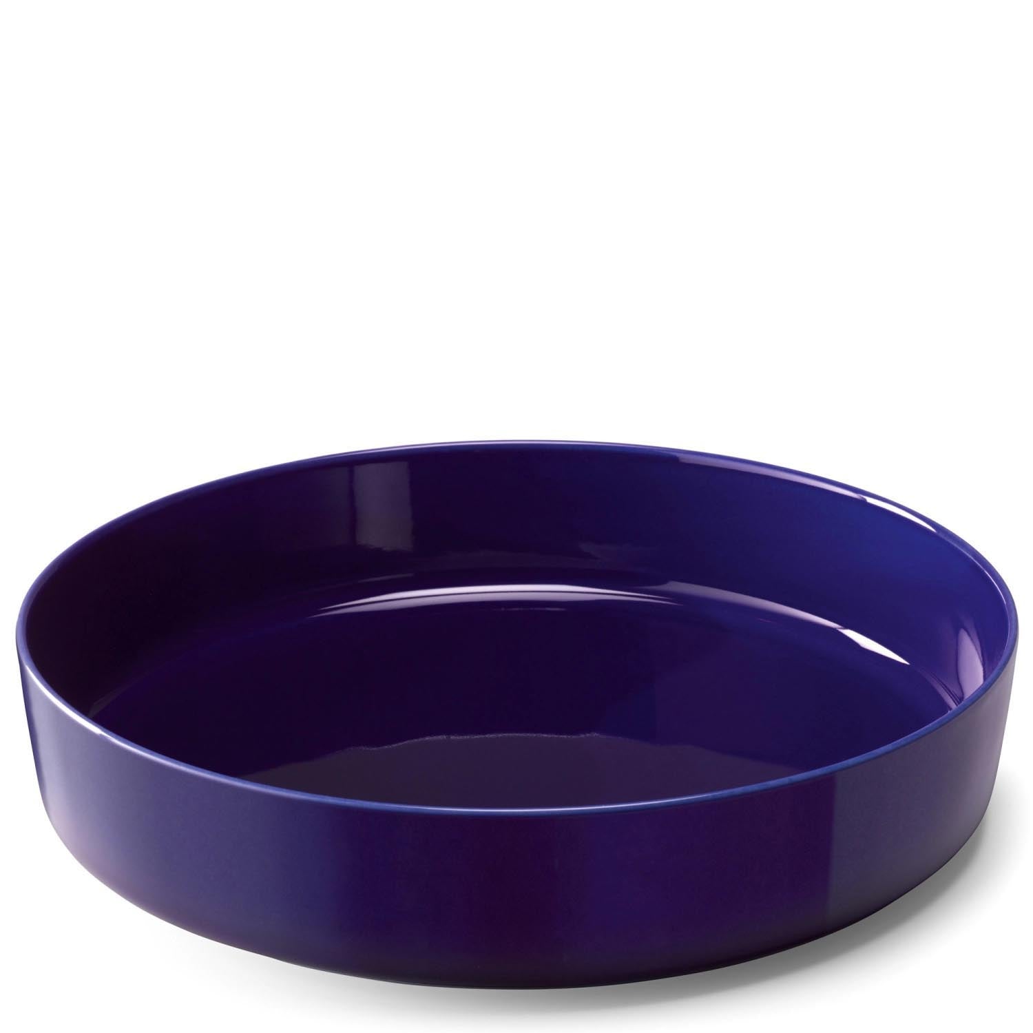 Hochwertige, kobaltblaue Glasschale, 30 cm Durchmesser, perfekt für elegante Dekoration und Präsentation.