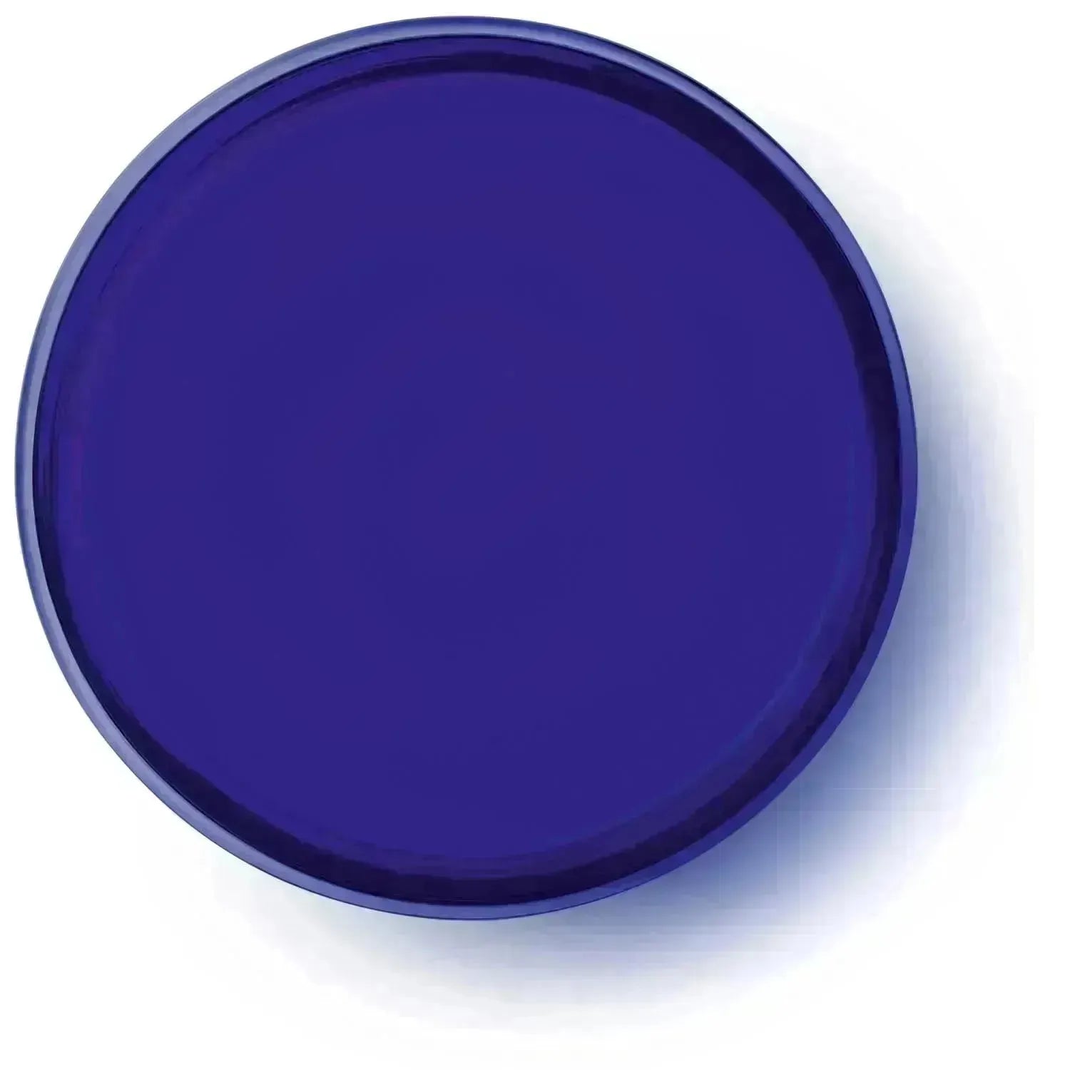 Elegante Schale aus kobaltblauem Glas, 35 cm Durchmesser, 6 cm Höhe, ideal für moderne Dekoration und stilvolle Präsentationen.