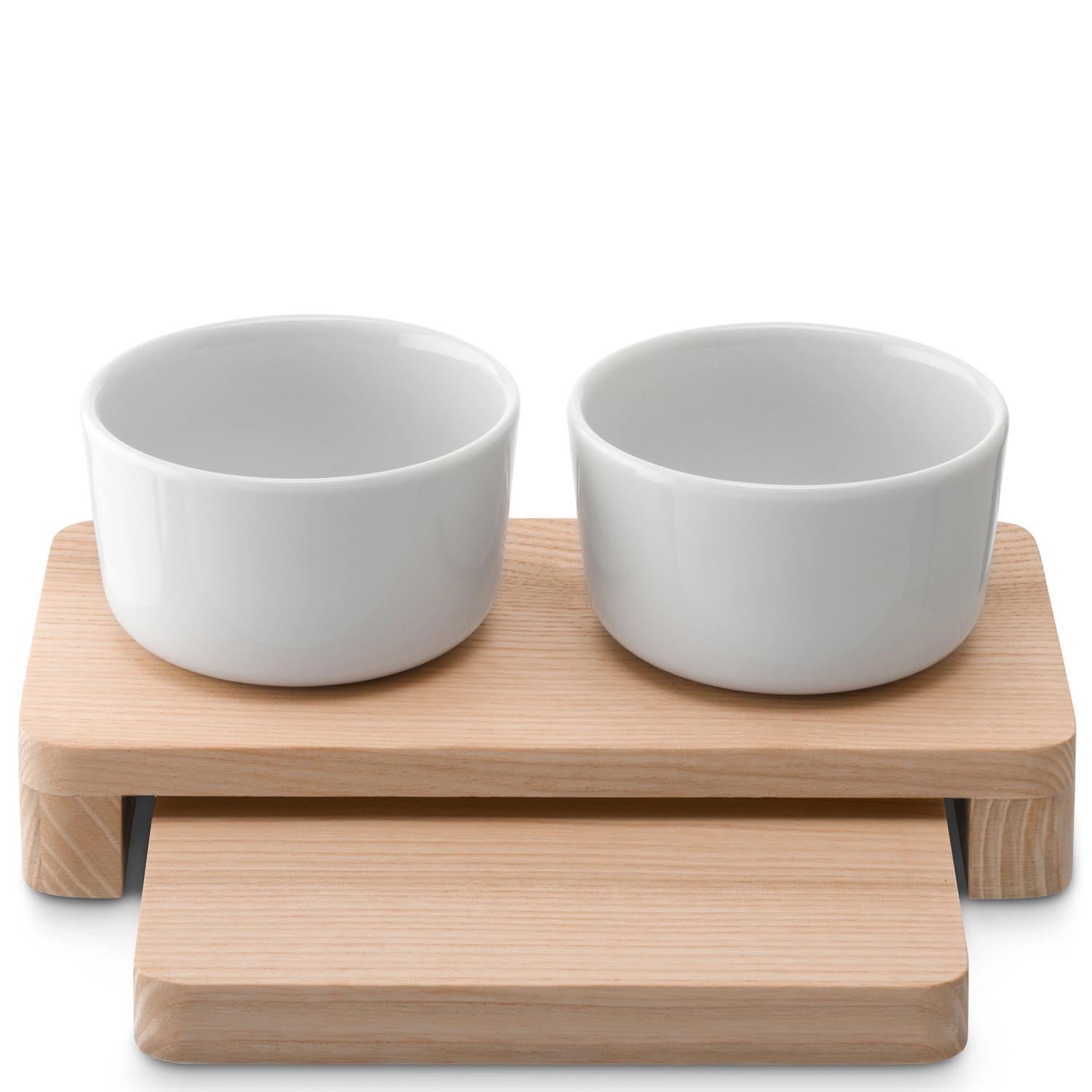 Elegantes Servierset aus weißer Esche, 19.5x16x8cm, von LSA. Perfekt für stilvolles Servieren und Präsentieren.
