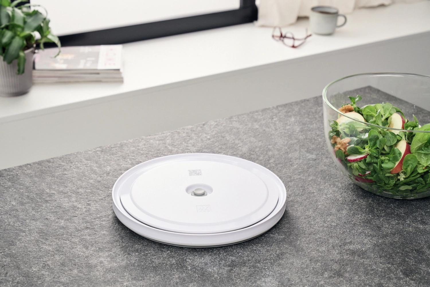 Zwilling Fresh & Save Vakuumdeckel, 24cm, aus robustem ABS in Weiß, ideal für luftdichtes Frischhalten mit passenden Behältern.