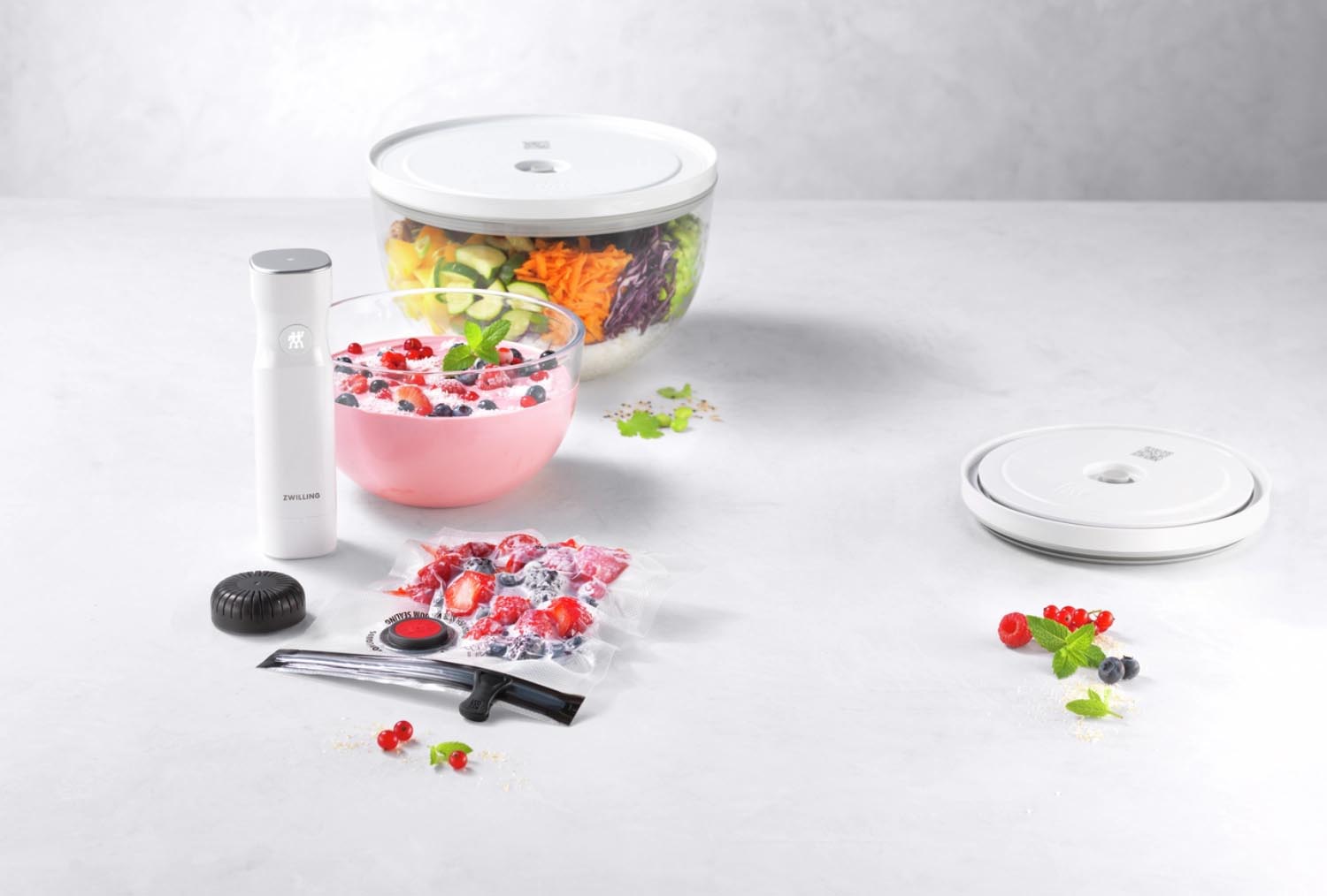9-teiliges Zwilling Fresh & Save Set aus Glas, ideal für frische und vakuumierte Lebensmittelaufbewahrung, langlebig und hochwertig.