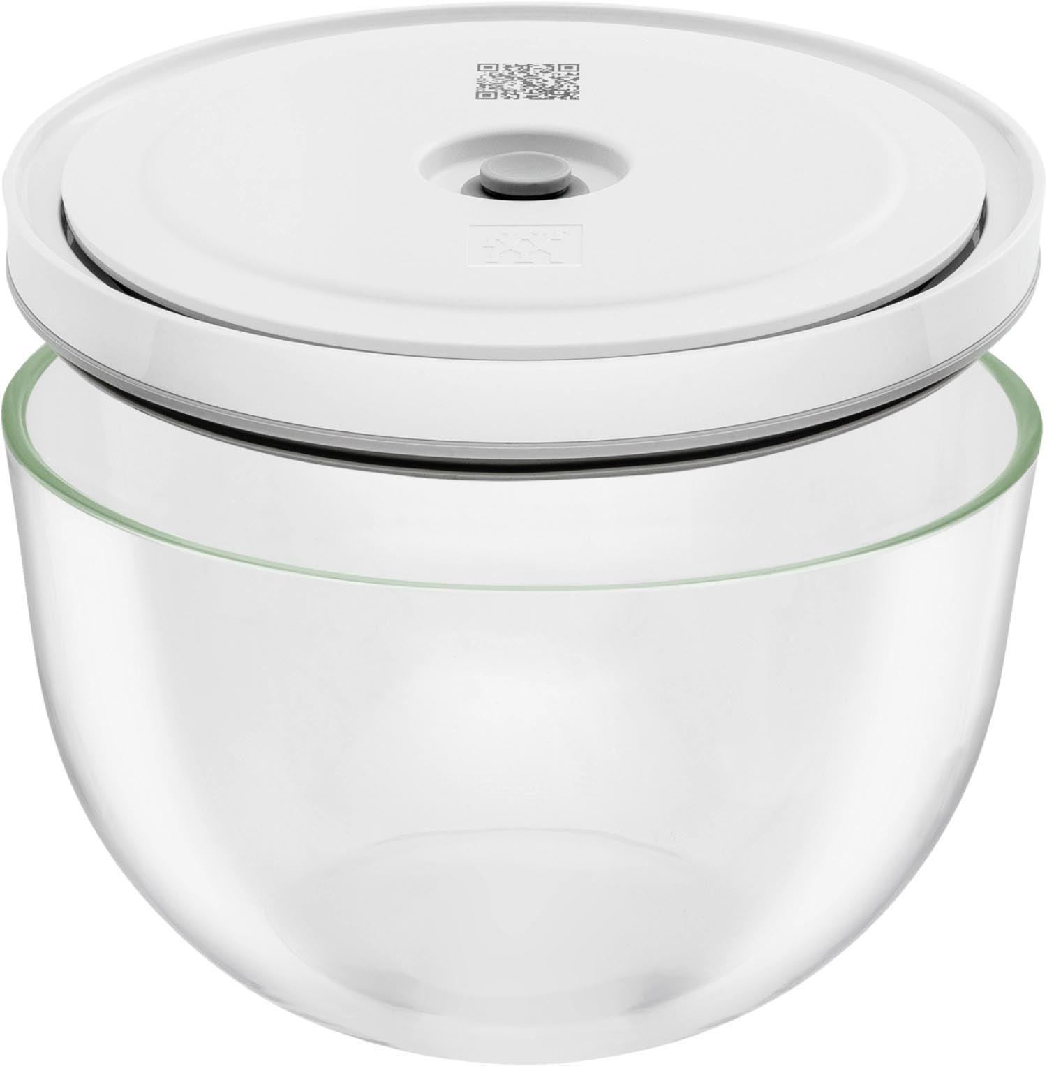 Praktisches 6-teiliges Vakuumschüssel-Set aus Glas von Zwilling, perfekt für frische und nachhaltige Lebensmittelaufbewahrung.