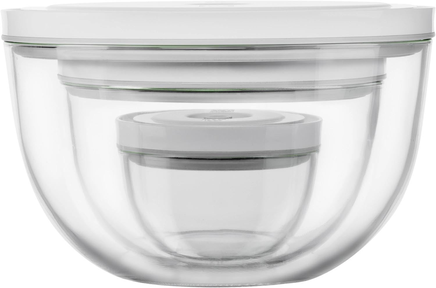 Zwilling Fresh & Save: 6-teiliges Vakuumschüssel-Set aus Glas für nachhaltige, luftdichte und frische Lebensmittelaufbewahrung.