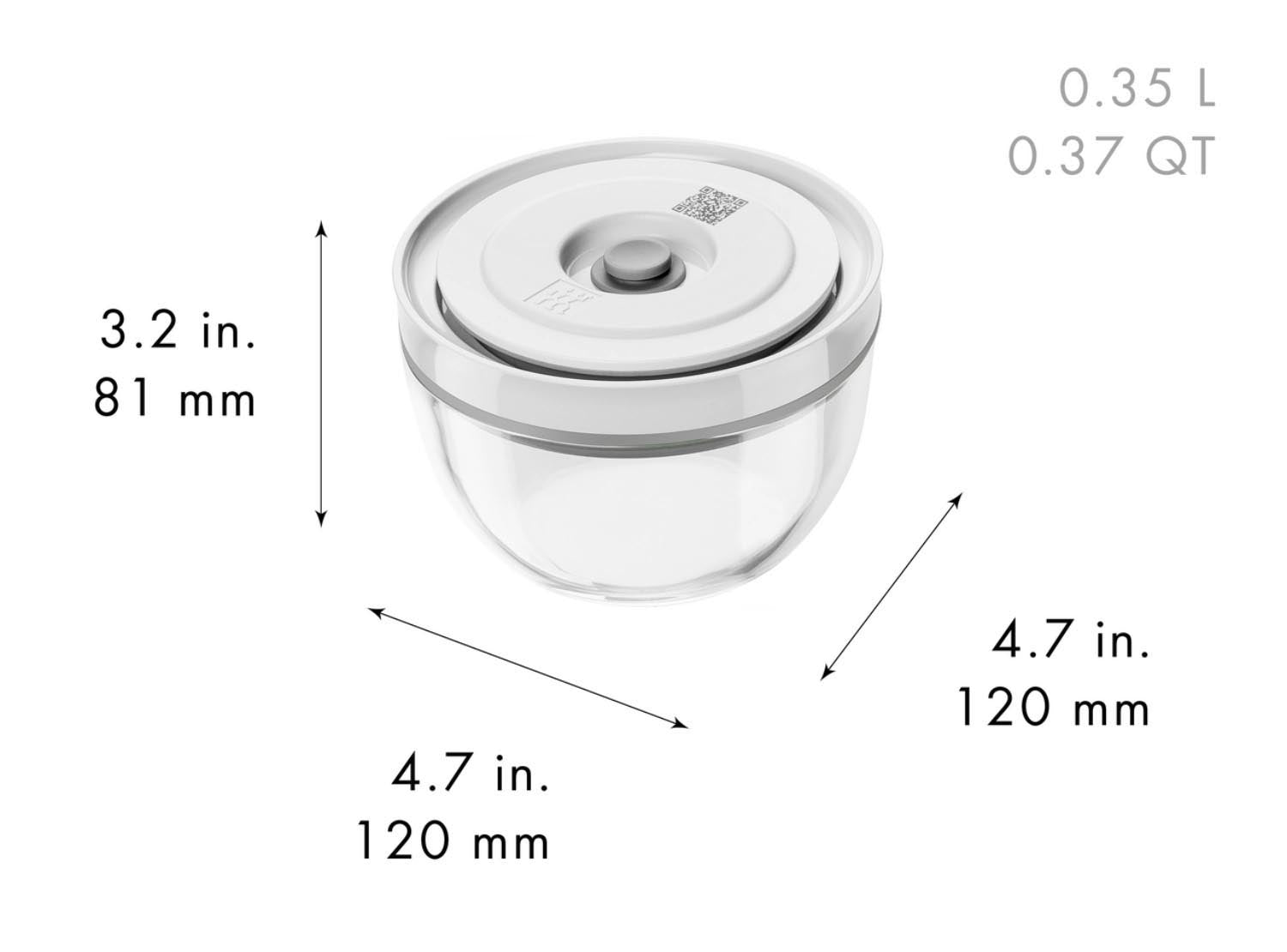 6-teiliges Zwilling Fresh & Save Vakuumschüssel-Set aus Glas, ideal für frische, nachhaltige und luftdichte Lebensmittelaufbewahrung.