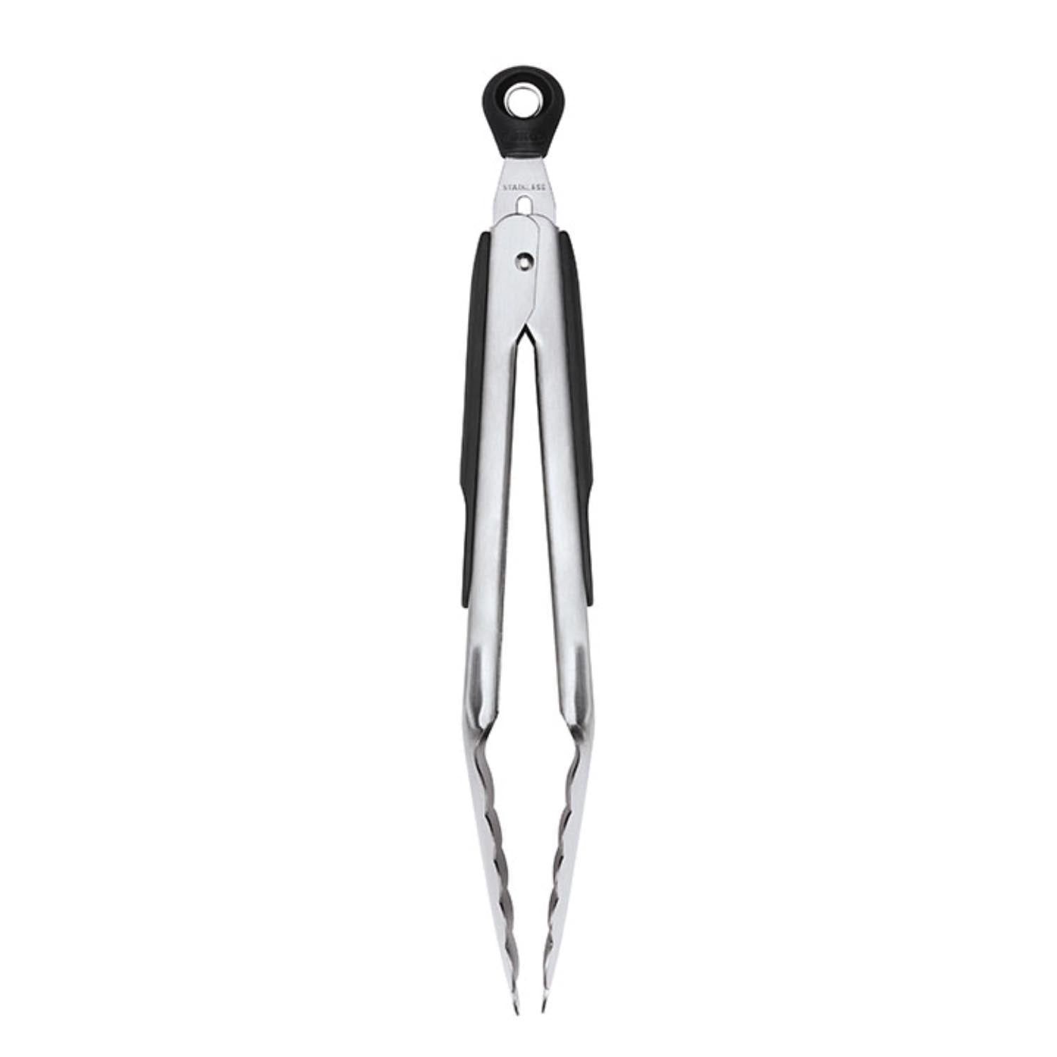 Praktisches 2er Set OXO Good Grips Zangen, ideal für Küche und Grill, mit rutschfestem Griff und robustem Edelstahl-Design.