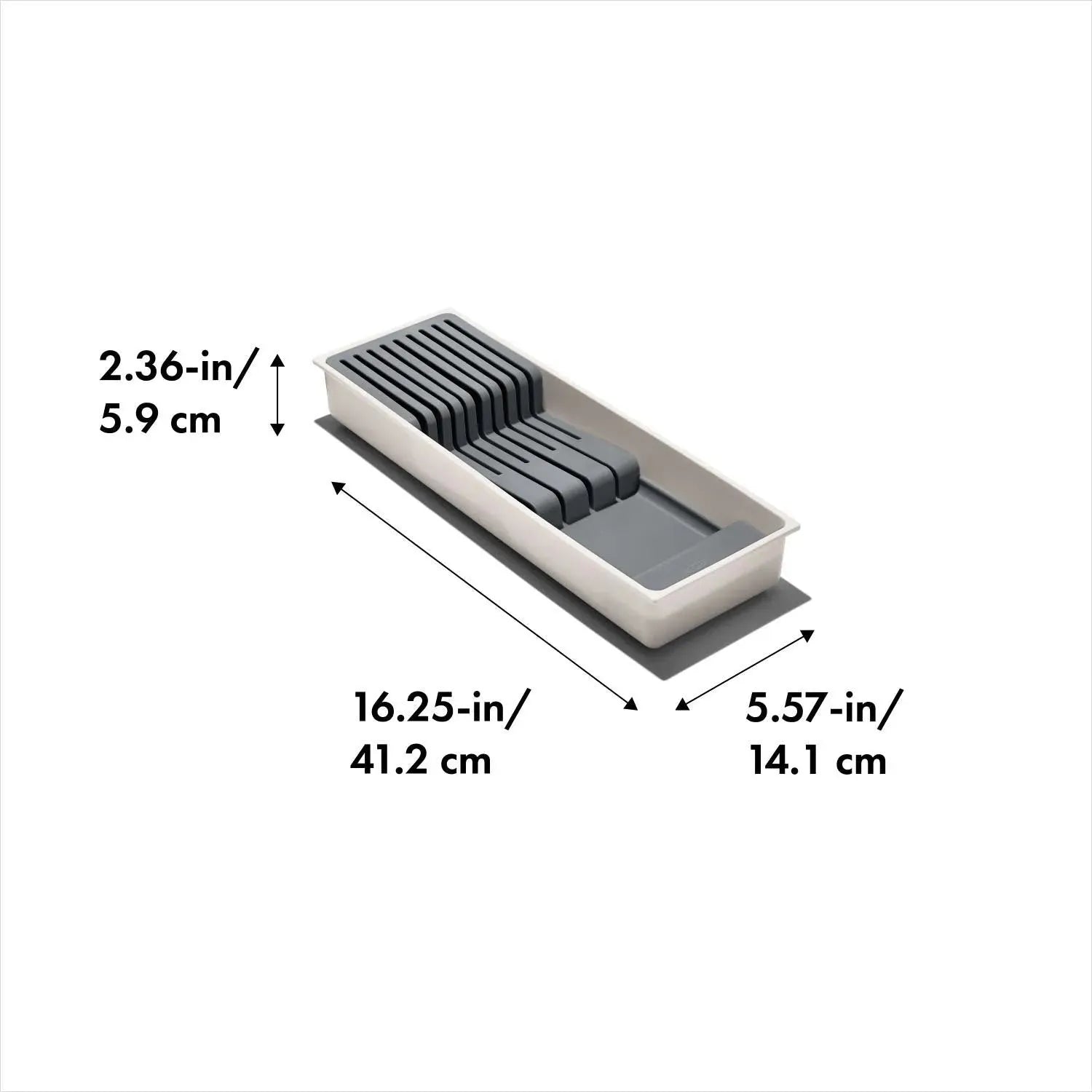 Praktischer Messerorganizer von OXO für Schubladen, platzsparend und sicher, ideal zur geordneten Aufbewahrung Ihrer Küchenmesser.