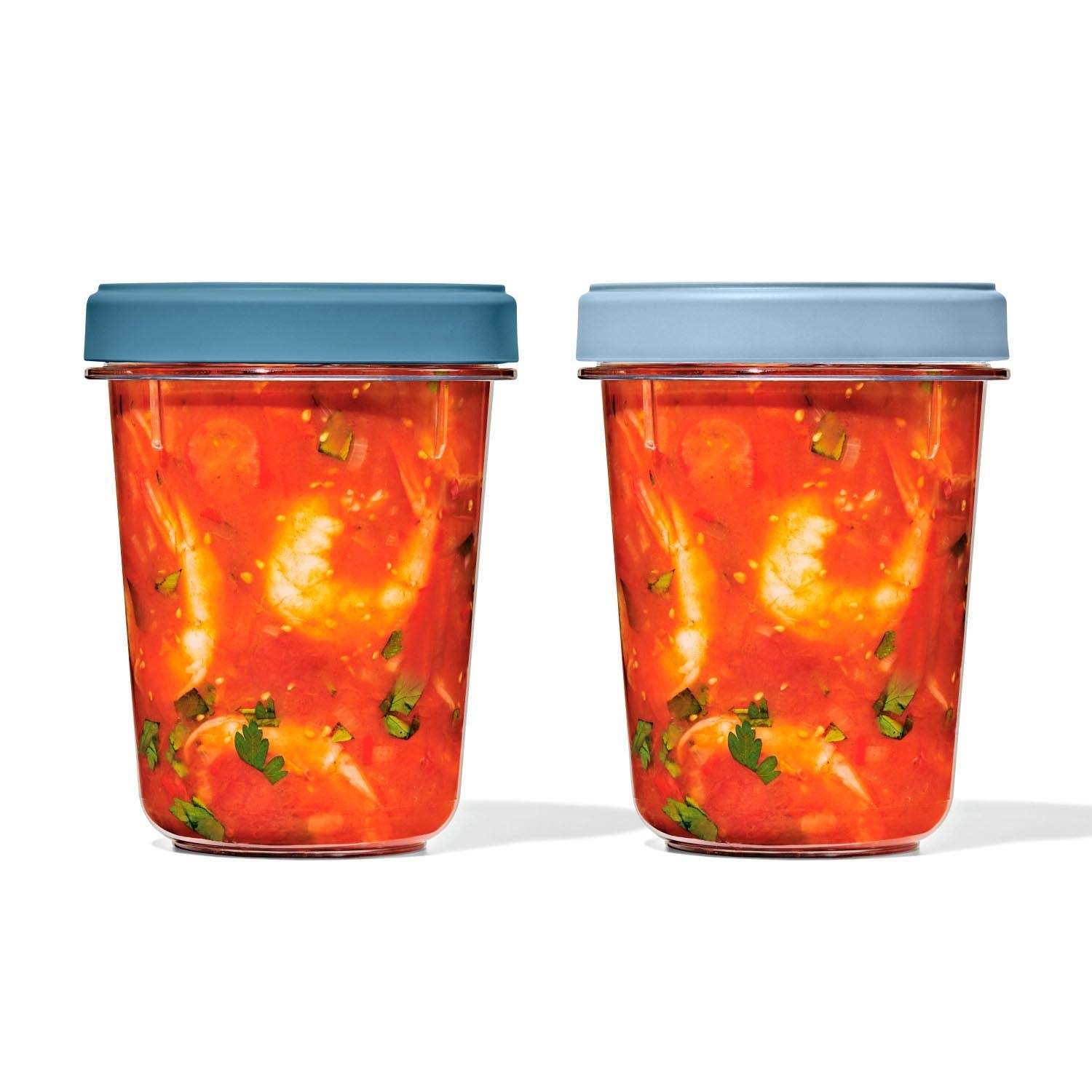 2er Set Good Grips Twist & Stack Aufbewahrungsbox 900ml in Transparent präsentiert im Onlineshop von KAQTU Design AG. Aufbewahrungsbehälter ist von OXO