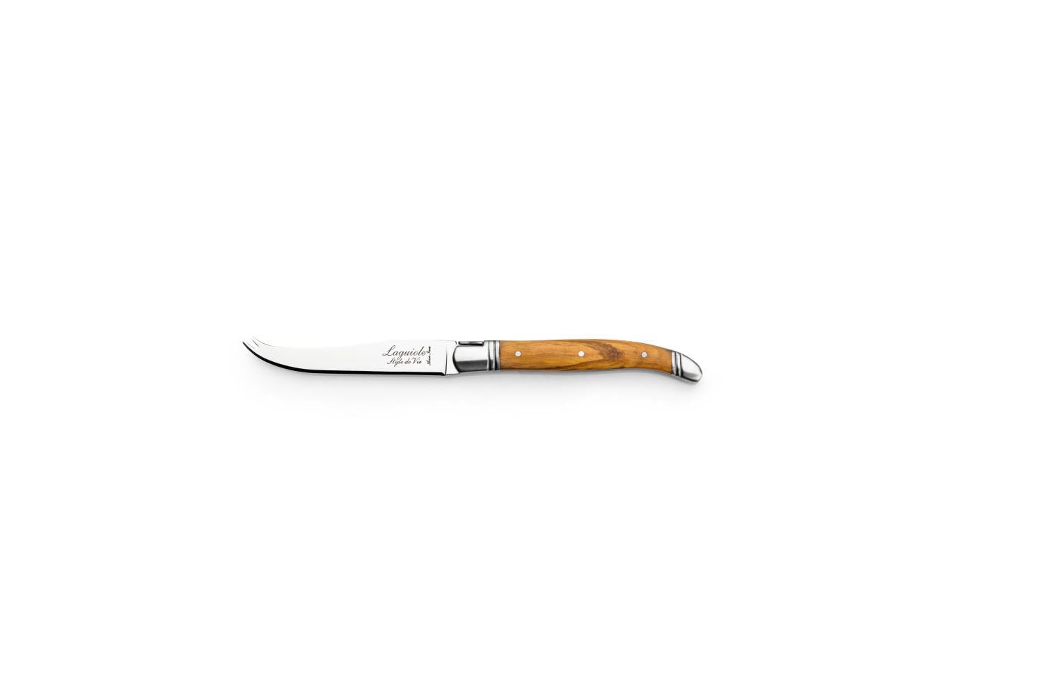 Elegantes Käsemesserset aus Olivenholz von Forged, ideal für Käseliebhaber, hochwertig und stilvoll für jede Tafel.