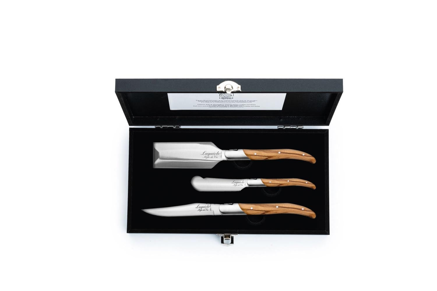 Luxury Line Charcuterie Set Olivenholz in Mehrfarbig präsentiert im Onlineshop von KAQTU Design AG. Küchenmesser ist von Forged
