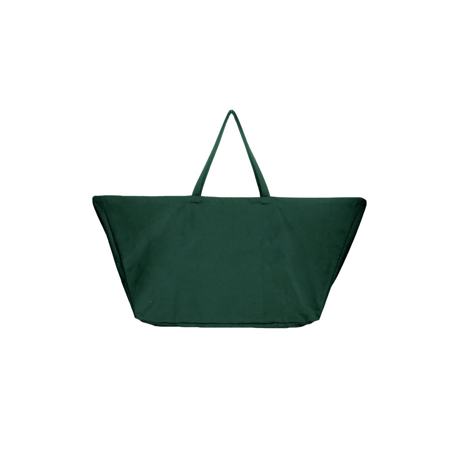 Grande borsa lunga 35x45x90 cm biobaumwolle verde scuro