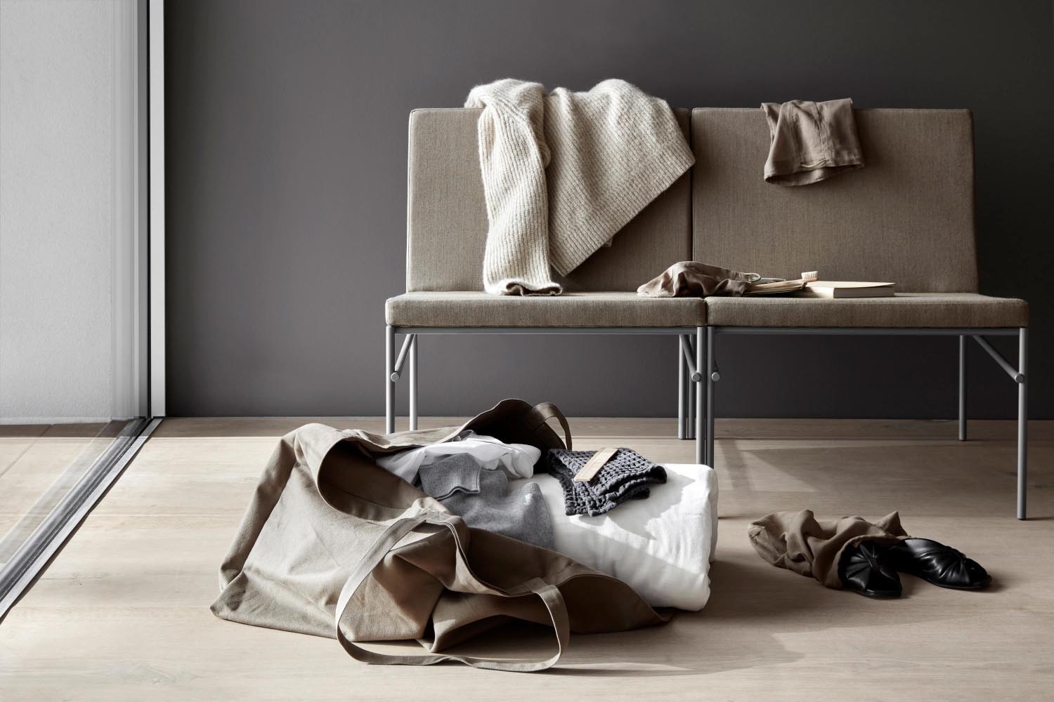 Geräumige Tasche aus Bio-Baumwolle, 35x45x90cm, in Dunkelgrün. Perfekt für umweltfreundliche und vielseitige Anwendungen.