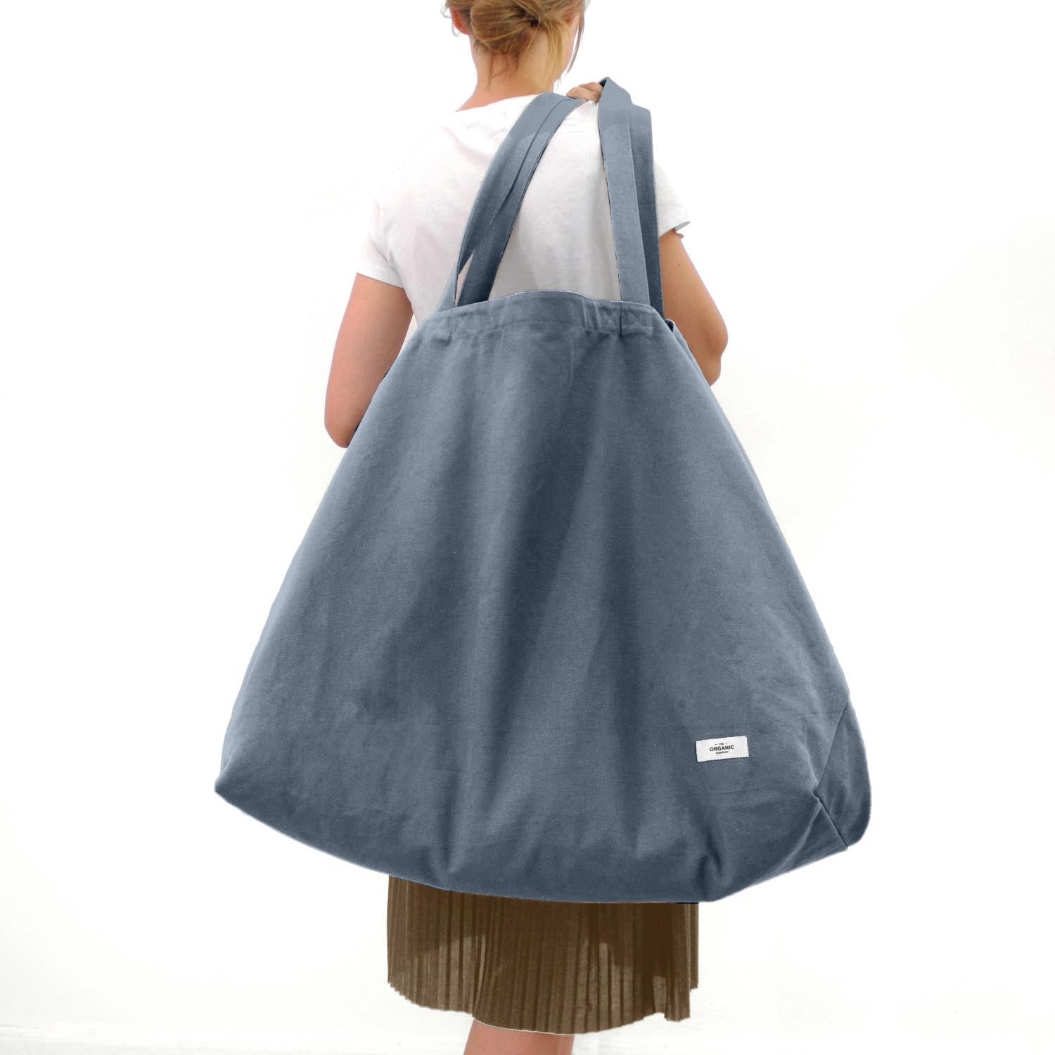 Grande borsa lunga 35x45x90 cm biobaum blu grigio